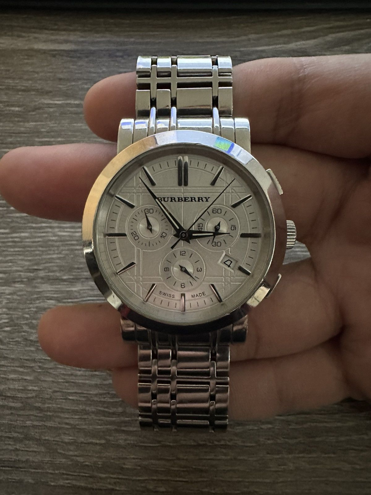 Burberry heritage chronograph watch on sale