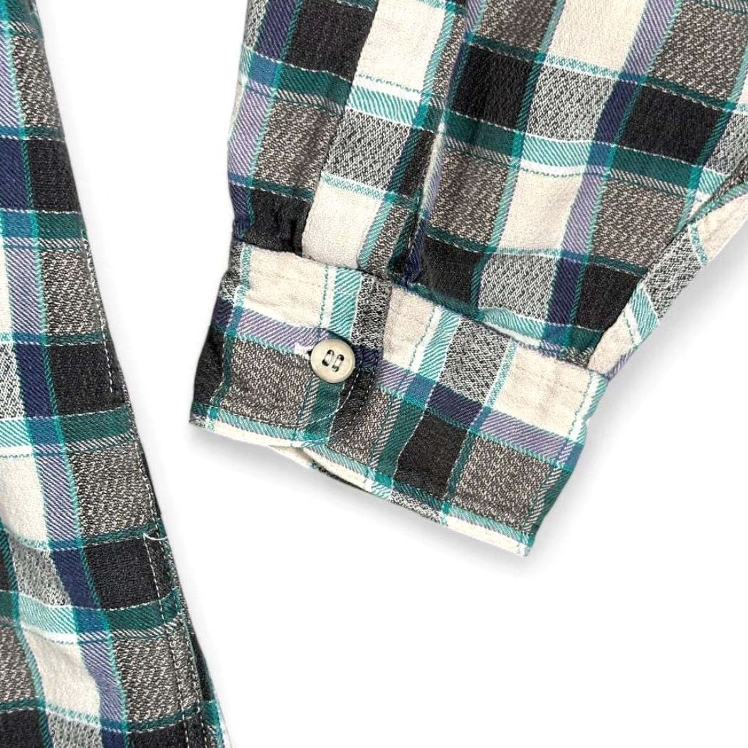 Levi's VINTAGE Levi's Shirt Levis Button-Up Plaid Gray Green Blue 90s Grunge Adult LARGE Shirt Mens Size US L / EU 52-54 / 3 - 7 Thumbnail