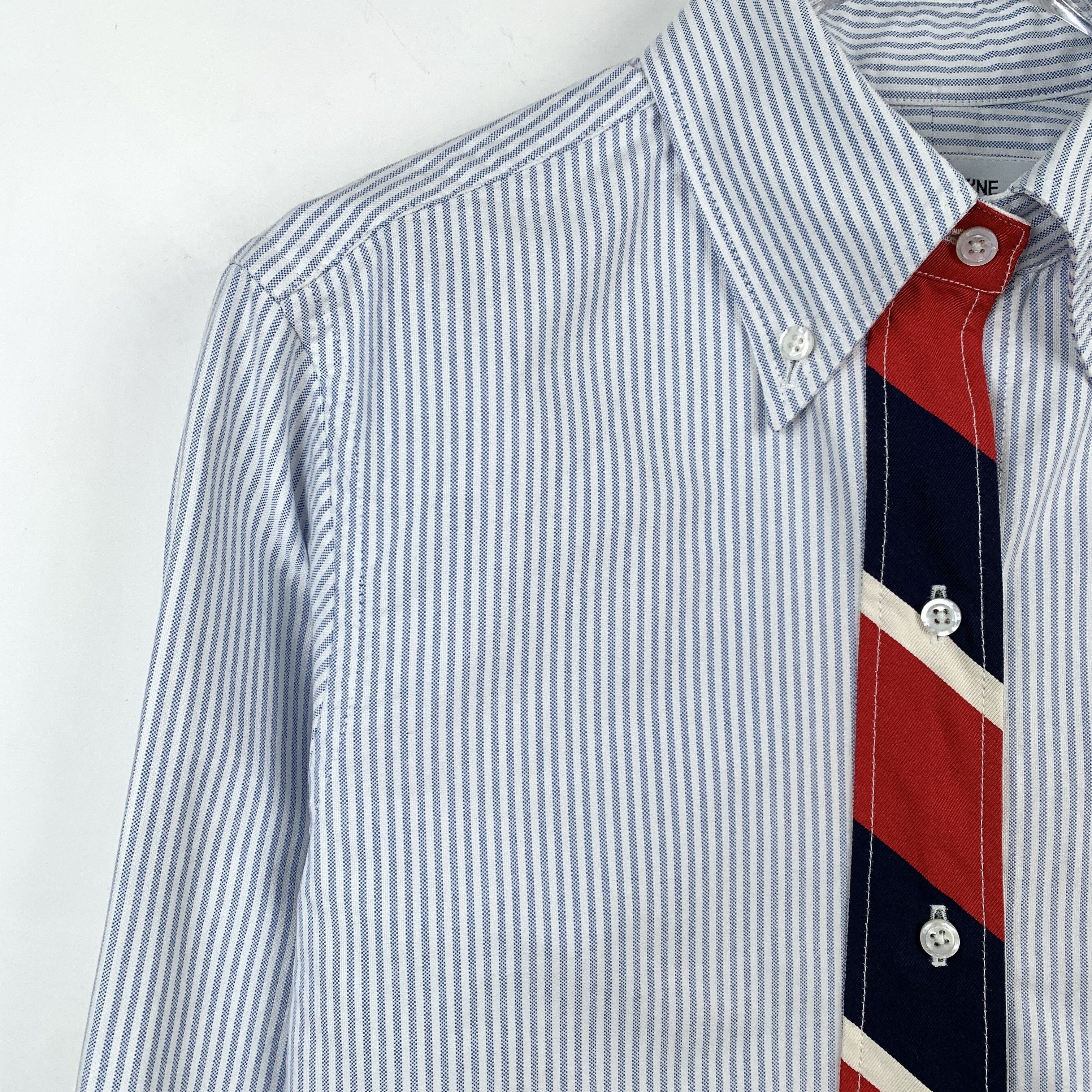 Thom Browne Thom Browne Blue and white striped tie shirt Size XS / US 0-2 / IT 36-38 - 4 Thumbnail