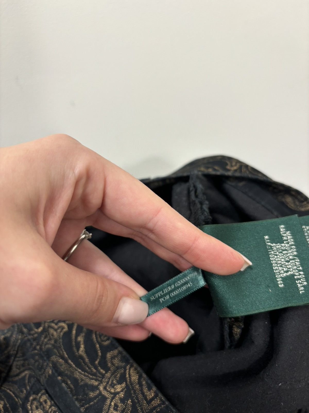 Lauren Ralph Lauren Lauren Ralph Lauren Women’s Gold Floral Black Pants Jeans Size 36" / US 14 / IT 50 - 13 Thumbnail