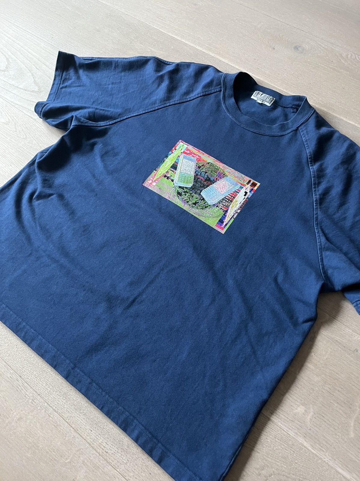 Cav Empt Cav Empt Overdye Raglan Heavy T-Shirt Blue size Large Size US L / EU 52-54 / 3 - 2 Thumbnail