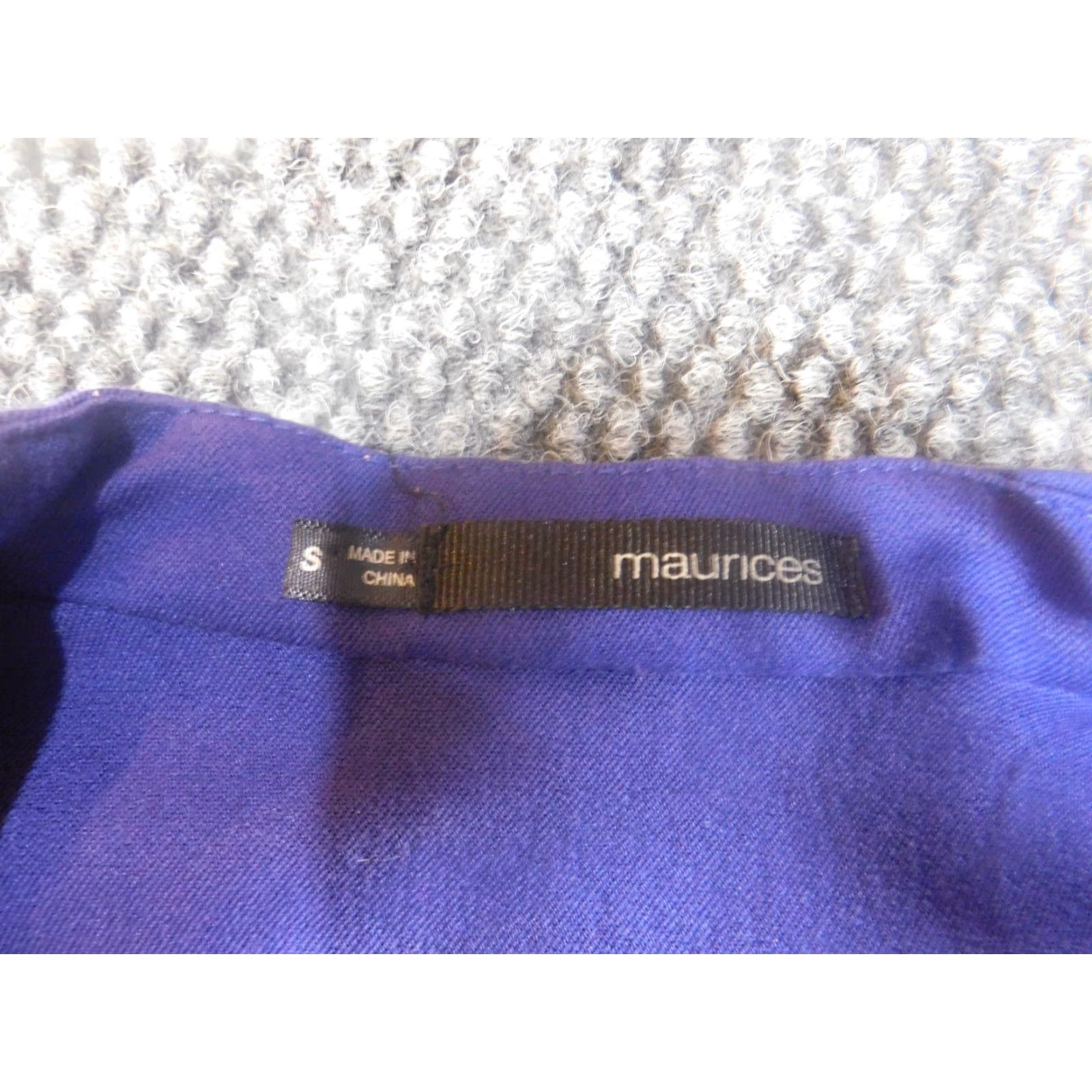 Vintage Maurices Blazer Women S Purple Knit Stretch Classic Designer Jacket Coat Mid-Length Polyester Button Size S / US 4 / IT 40 - 5 Thumbnail