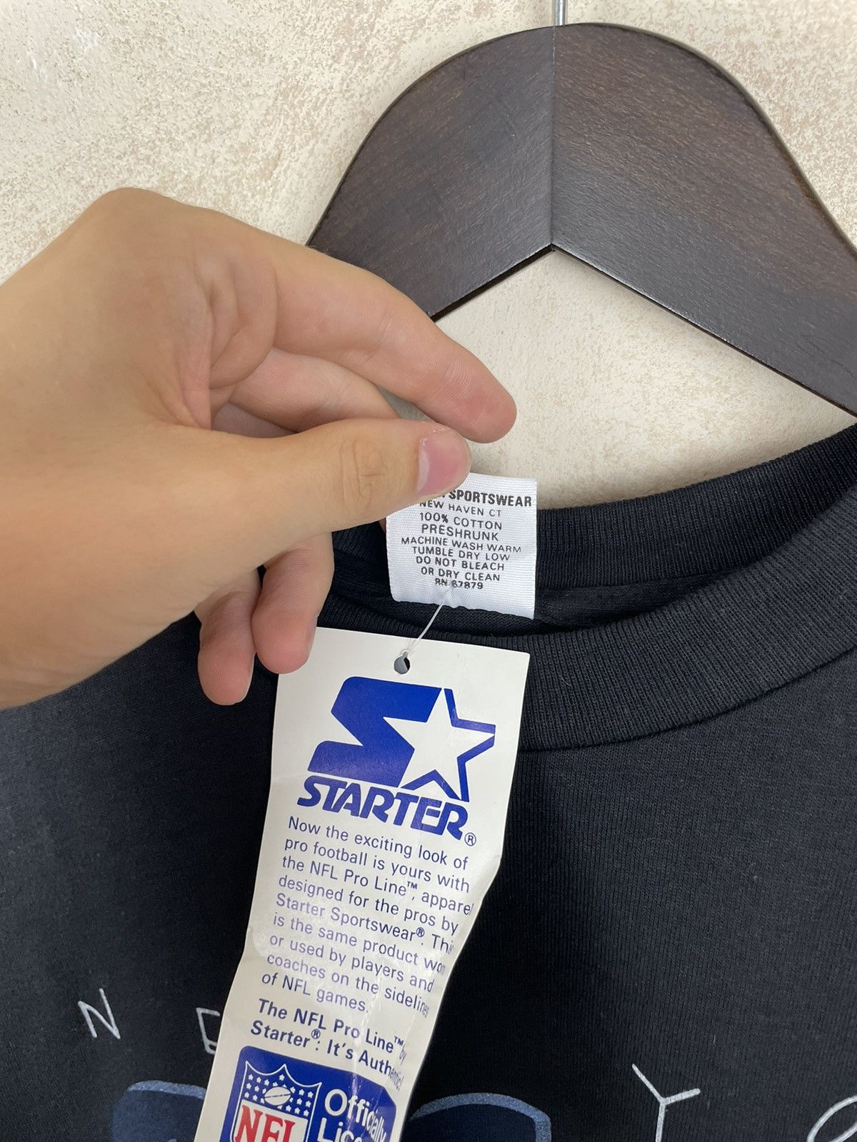NFL × Starter × Vintage Vintage Starter New York Giants tee 90s siglestich Size US L / EU 52-54 / 3 - 3 Thumbnail