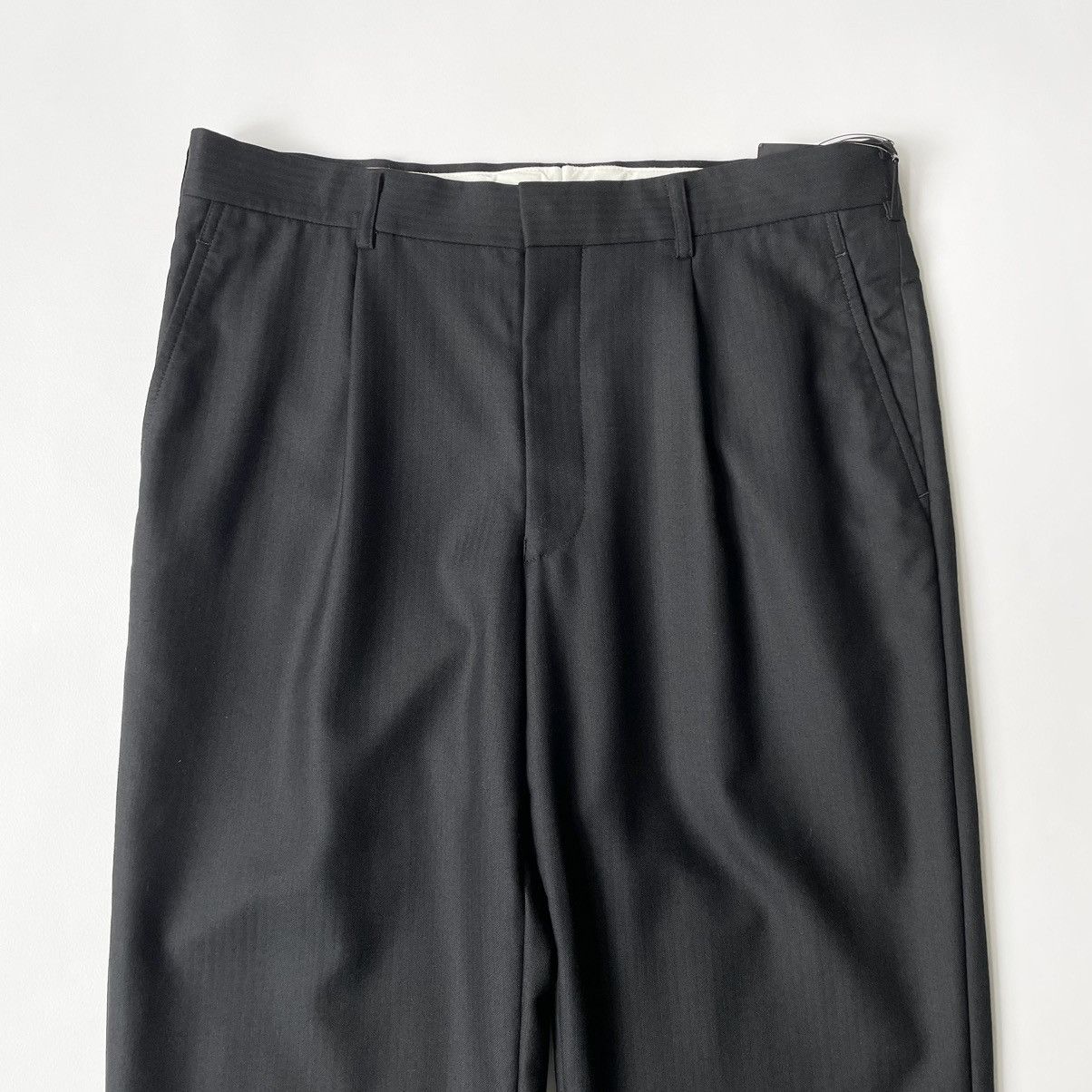 Comme des Garcons S/S 09 Black Chevron Pinstripe Wool Trousers Size US 34 / EU 50 - 4 Thumbnail