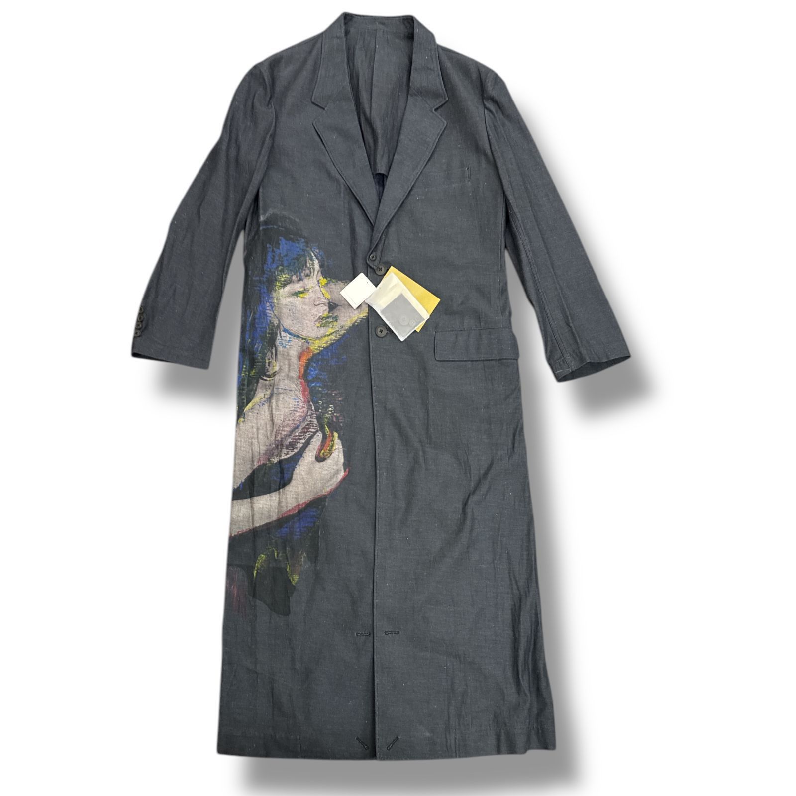 Yohji Yamamoto yohji yamamoto pour homme 24AW WOMEN PRINTED DENIM LONG COAT Size US XL / EU 56 / 4 - 1 Thumbnail