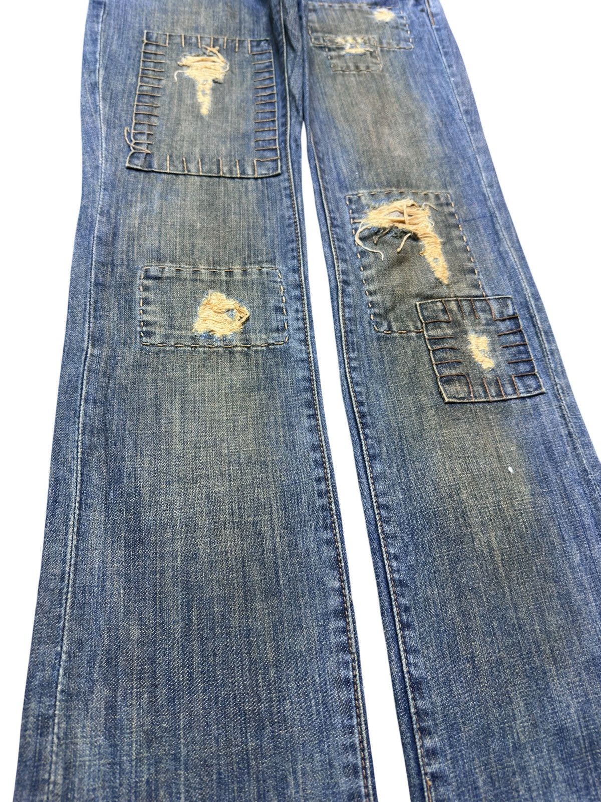 Bark Vintage Barak Denim Mudwash Grunge Sashiko Style Jeans Size US 29 - 3 Thumbnail