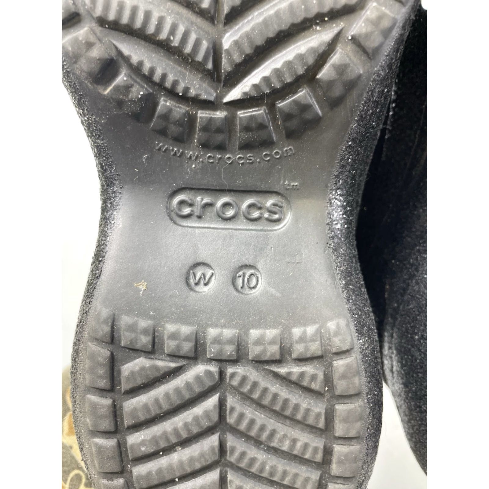 Crocs CROCS BAE Stud Glitter Black Wedge Slide Chunky Women Size 10 Platform Slip-On Shoes Size US 10 / IT 40 - 5 Thumbnail