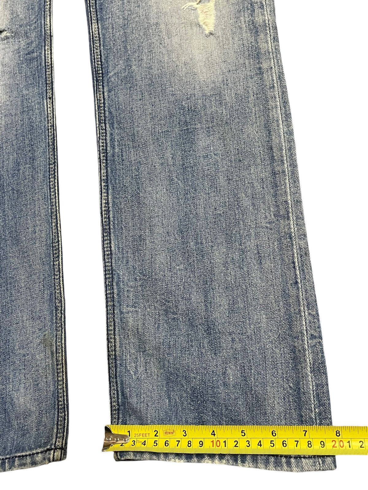 Diesel Vintage Diesel Industry Blue Faded Wash Distress Jeans Size US 33 - 19 Thumbnail