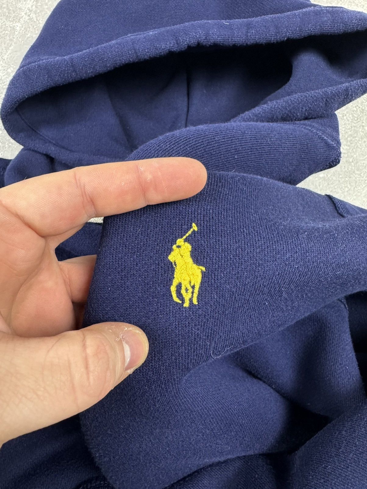 Polo Ralph Lauren Polo Ralph Lauren Hoodie Navy Blue Pullover Fleece Lined Size US XL / EU 56 / 4 - 10 Thumbnail