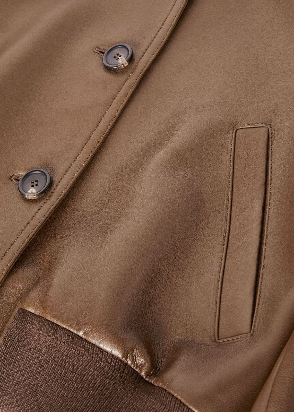 Loro Piana o1srvl11e0126 FAO9203 Short Bomber Jacket in Brown Size L / US 10 / IT 46 - 8 Thumbnail