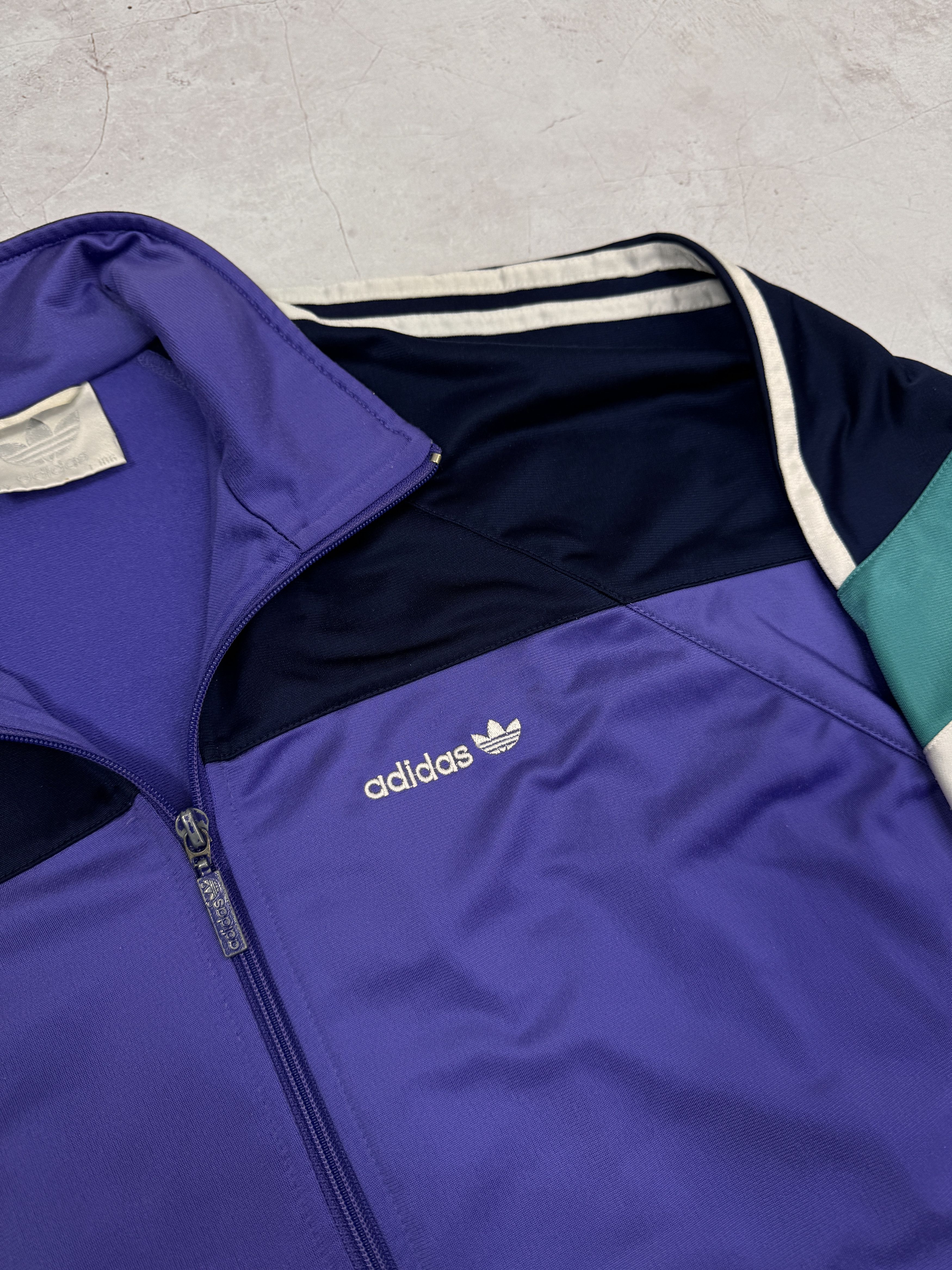 Adidas × Vintage Vintage Adidas Track Jacket Purple & Dark Blue Size US L / EU 52-54 / 3 - 11 Thumbnail