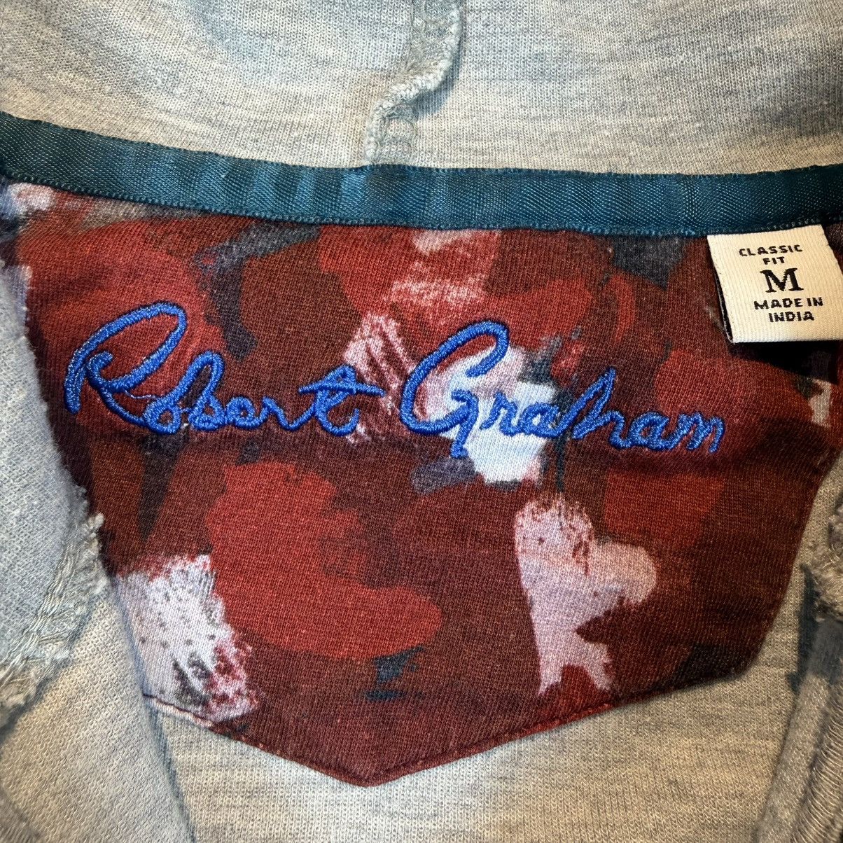 Robert Graham Robert Graham Gray Skull Embroidered Full Zip Hoodie Size US M / EU 48-50 / 2 - 3 Thumbnail