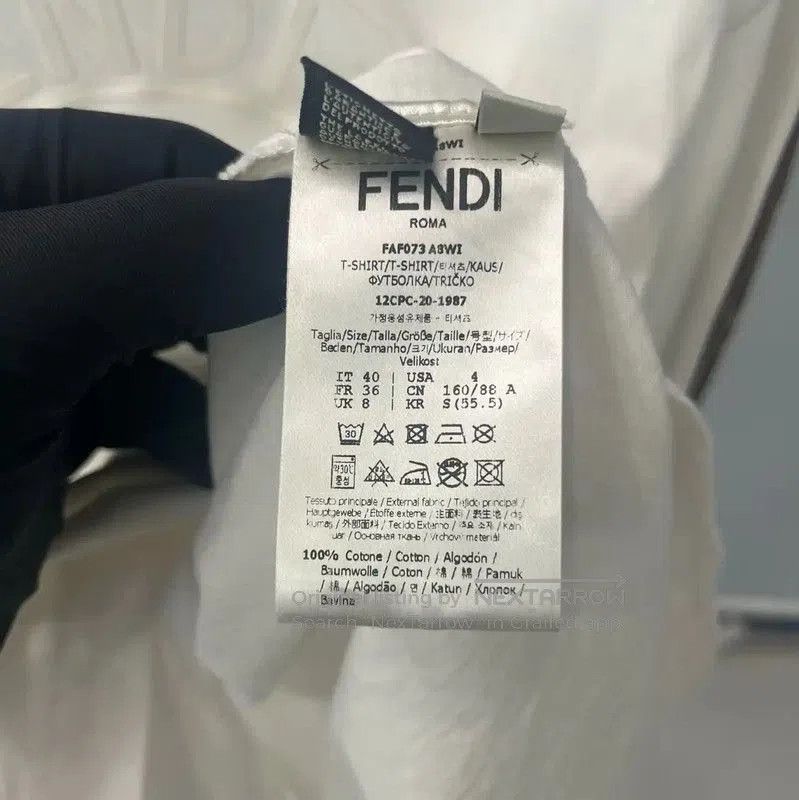 Fendi Fendi Summer White Cotton T-Shirt for Women . Size XS / US 0-2 / IT 36-38 - 5 Thumbnail
