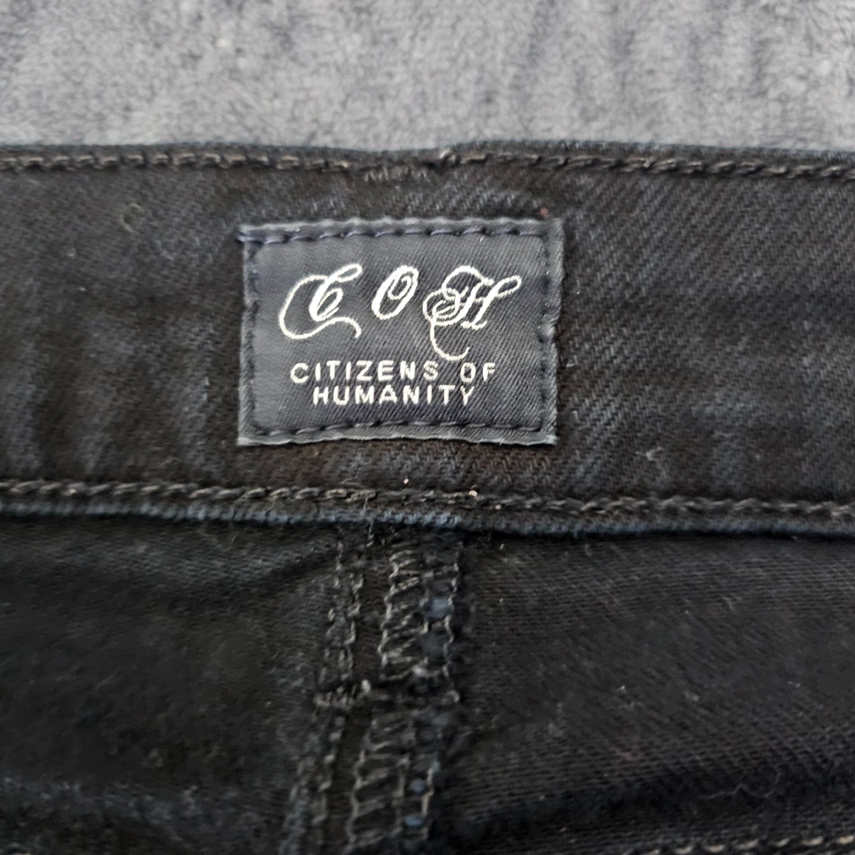 Citizens Of Humanity Citizen of Humanity Denim Black Phantom Cropped Skinny Jeans 27 Women Cropped Slim Denim 8.5-10.5 in Black Vintage No) Size 27" / US 4 / IT 40 - 3 Thumbnail