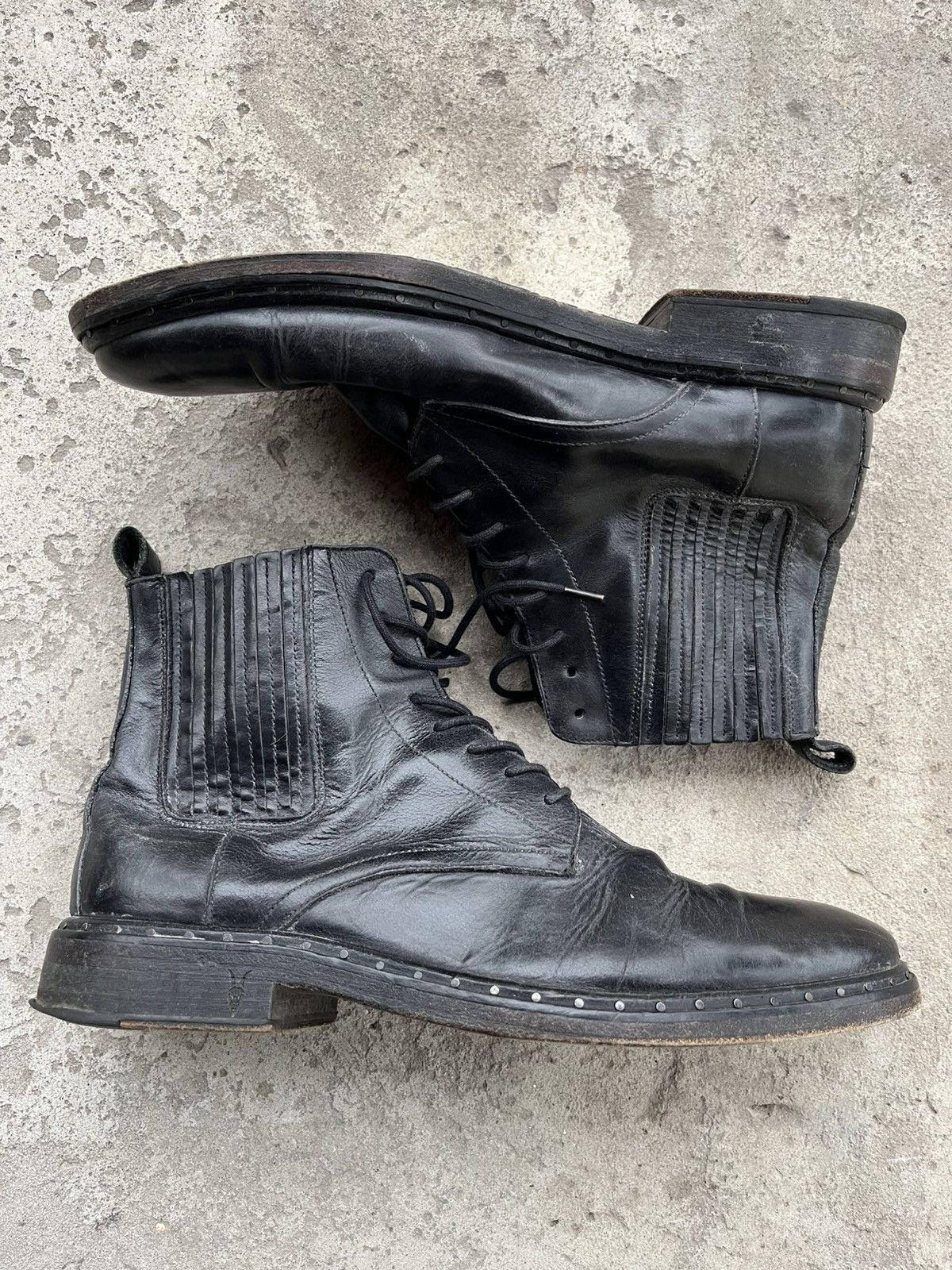 Allsaints Allsaints Distressed Leather Chelsea Ankle Boots Shoes Size US 10 / EU 43 - 1 Thumbnail