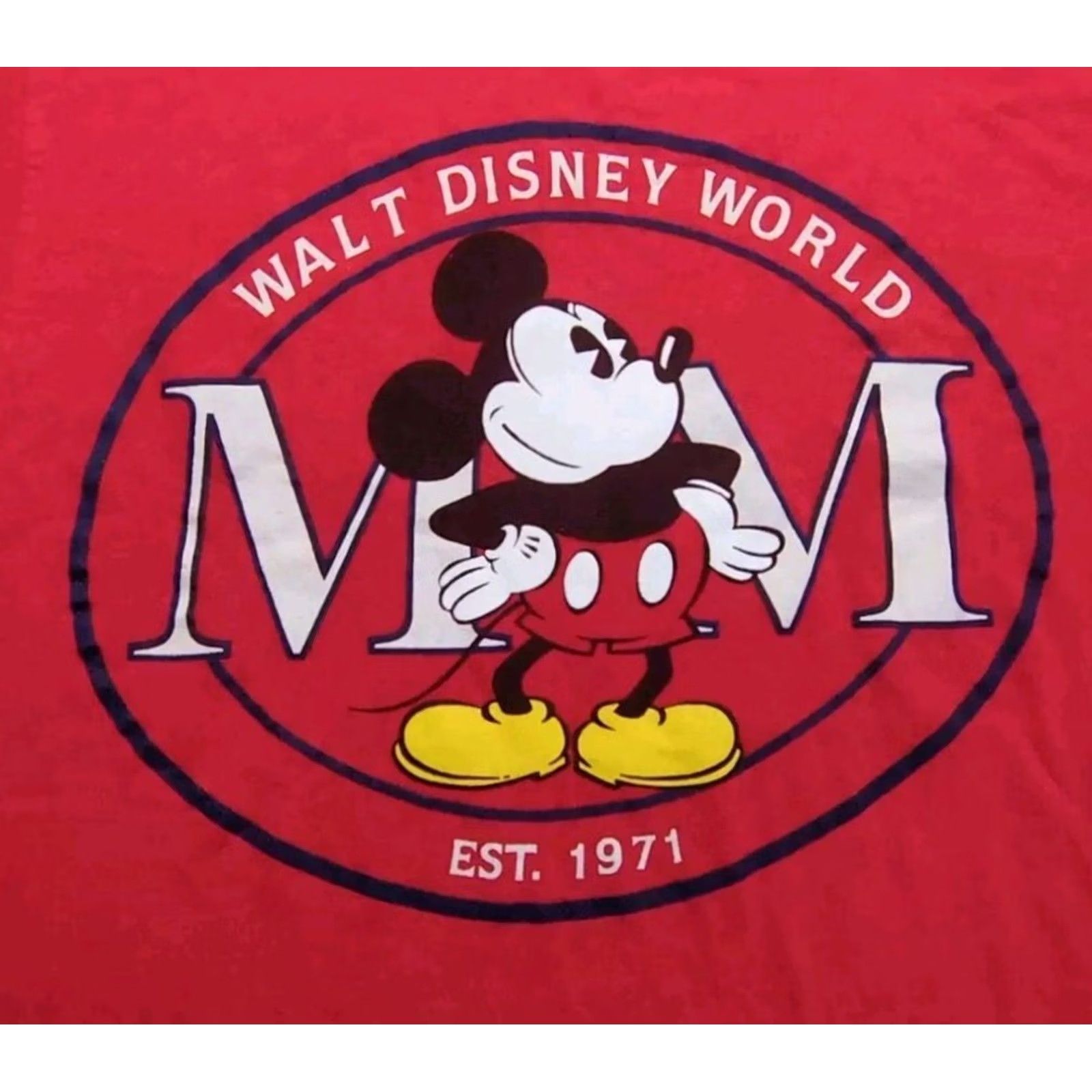Disney VINTAGE Disney Mickey Mouse Disney World Shirt XL Red Crew Neck Short Sleeve Made in USA 1990s 90s Thumbs Up Logo Men T-Shirt NWT Size US XL / EU 56 / 4 - 2 Thumbnail