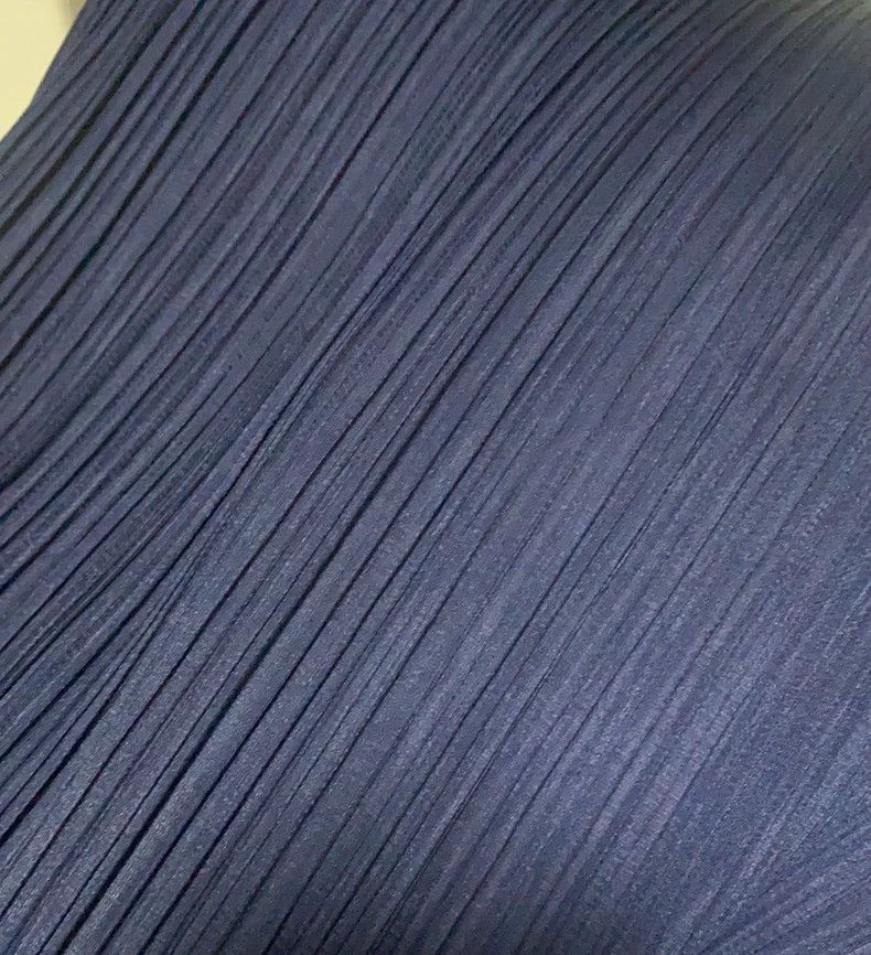 Issey Miyake Issey Miyake size:3 Blue-purple pleated skirt with a large Size 23" - 6 Thumbnail