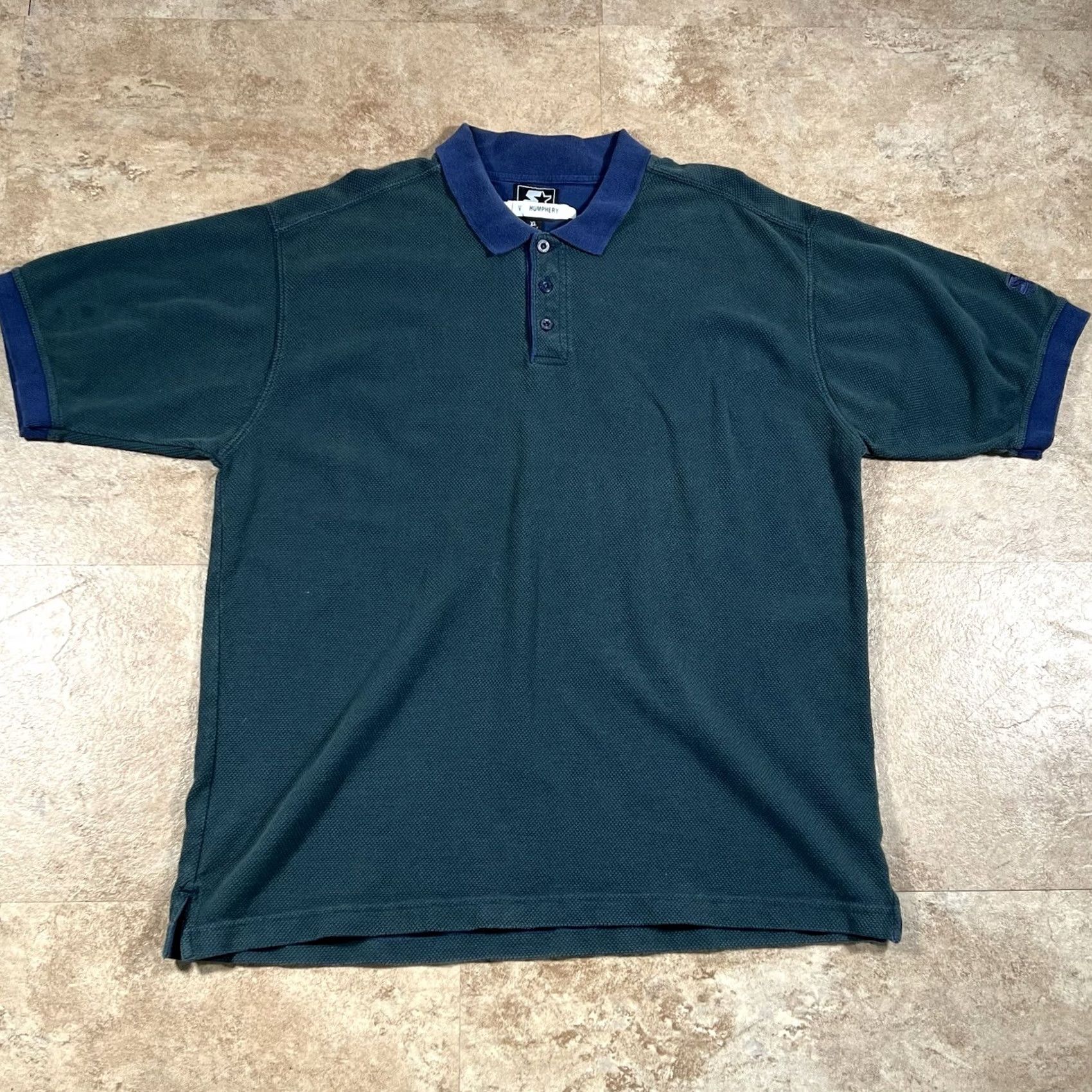 Starter VINTAGE Starter Polo Shirt XL Men Green Polo Shirt XL Mens Green Size US XL / EU 56 / 4 - 2 Thumbnail