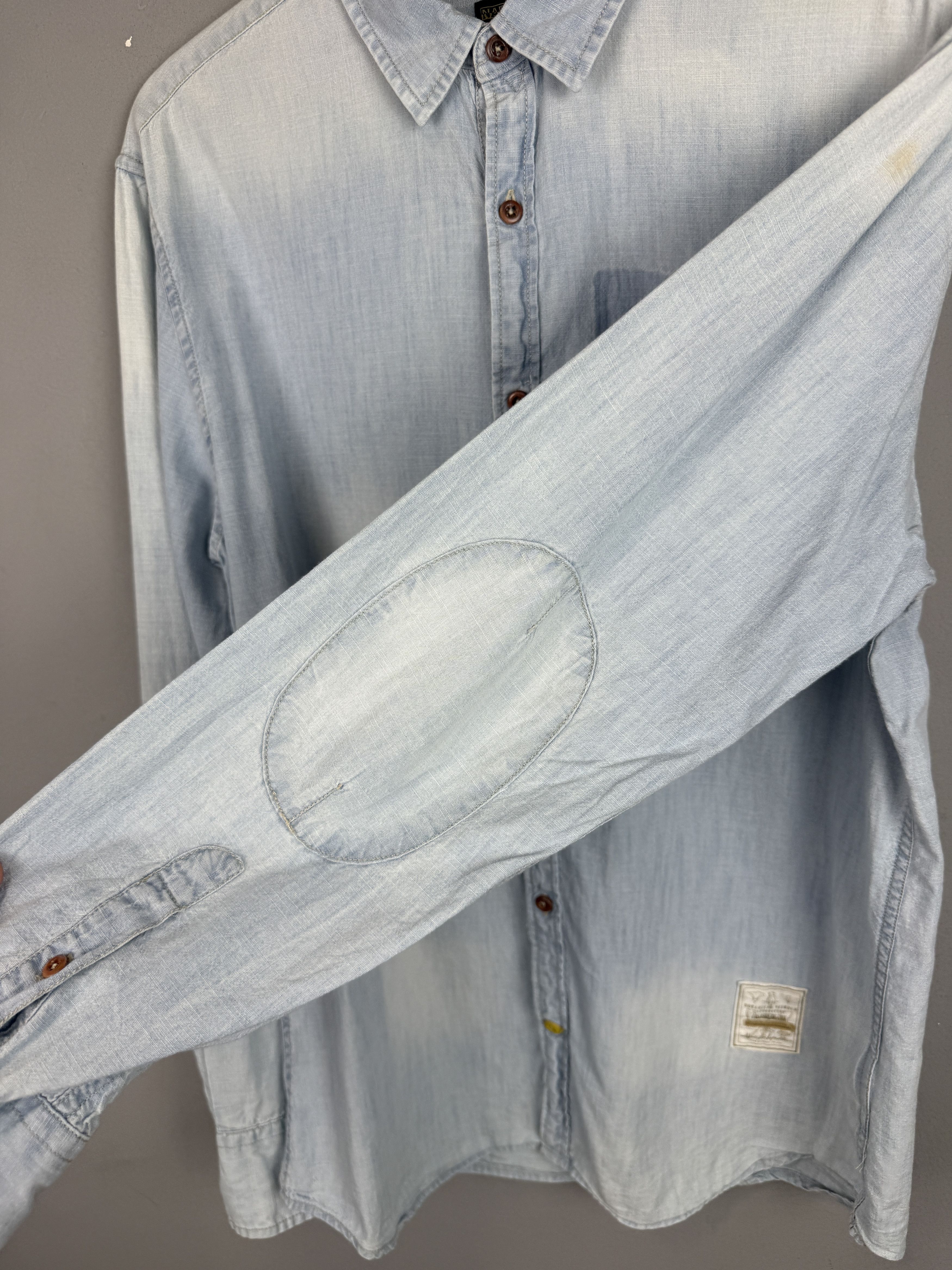 Napapijri × Vintage Napapijri Shirt Vintage Blue Long Sleeve Size US XL / EU 56 / 4 - 7 Thumbnail