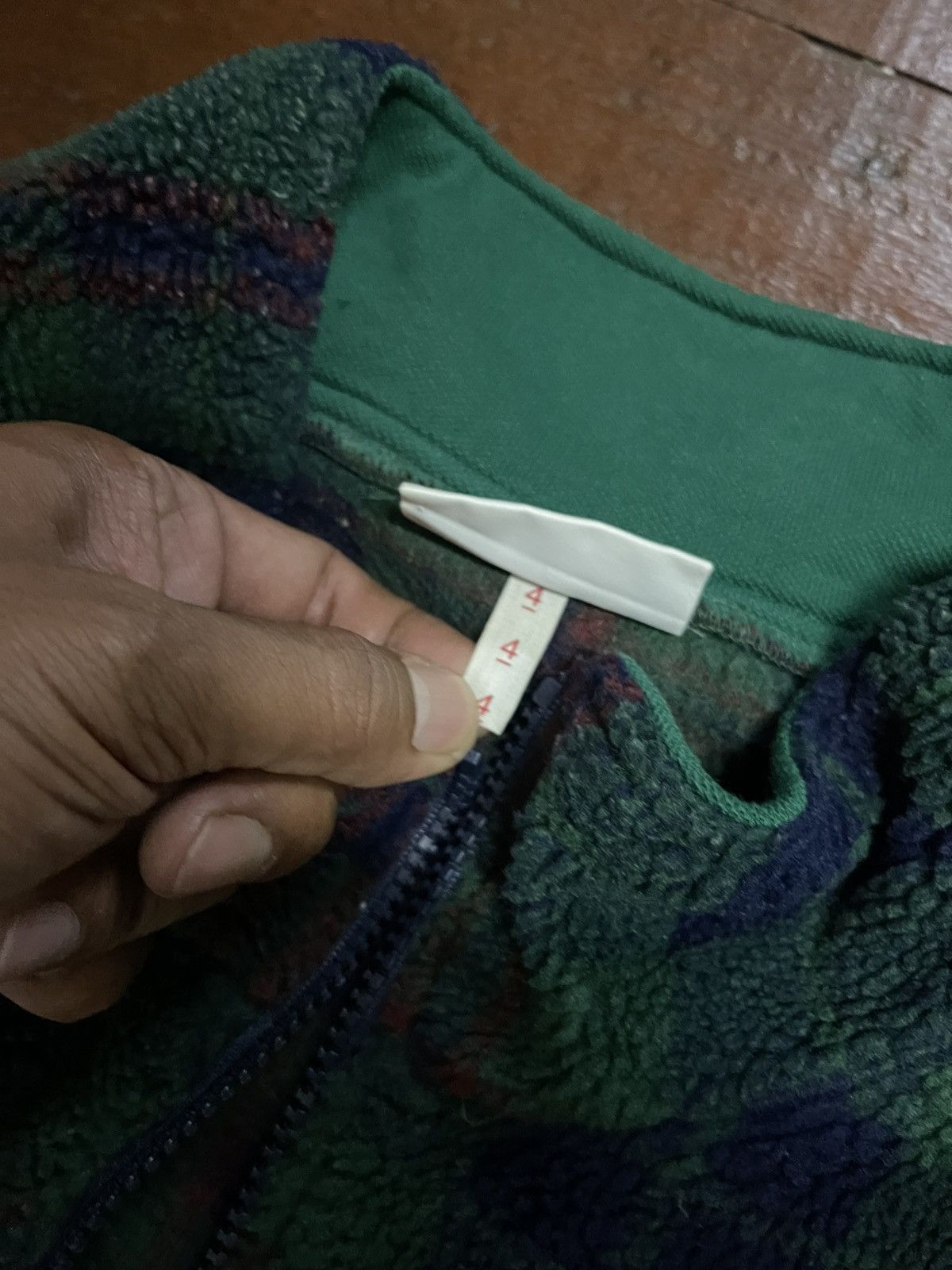 Lacoste × Vintage Vintage Lacoste Sherpa fleece Plaid Jacket Size US L / EU 52-54 / 3 - 6 Thumbnail