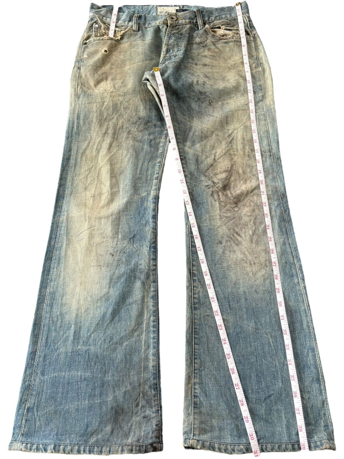 Energie Vintage Energie Dirtied Mud Wash Distress Flare Jeans Size US 32 / EU 48 - 7 Thumbnail