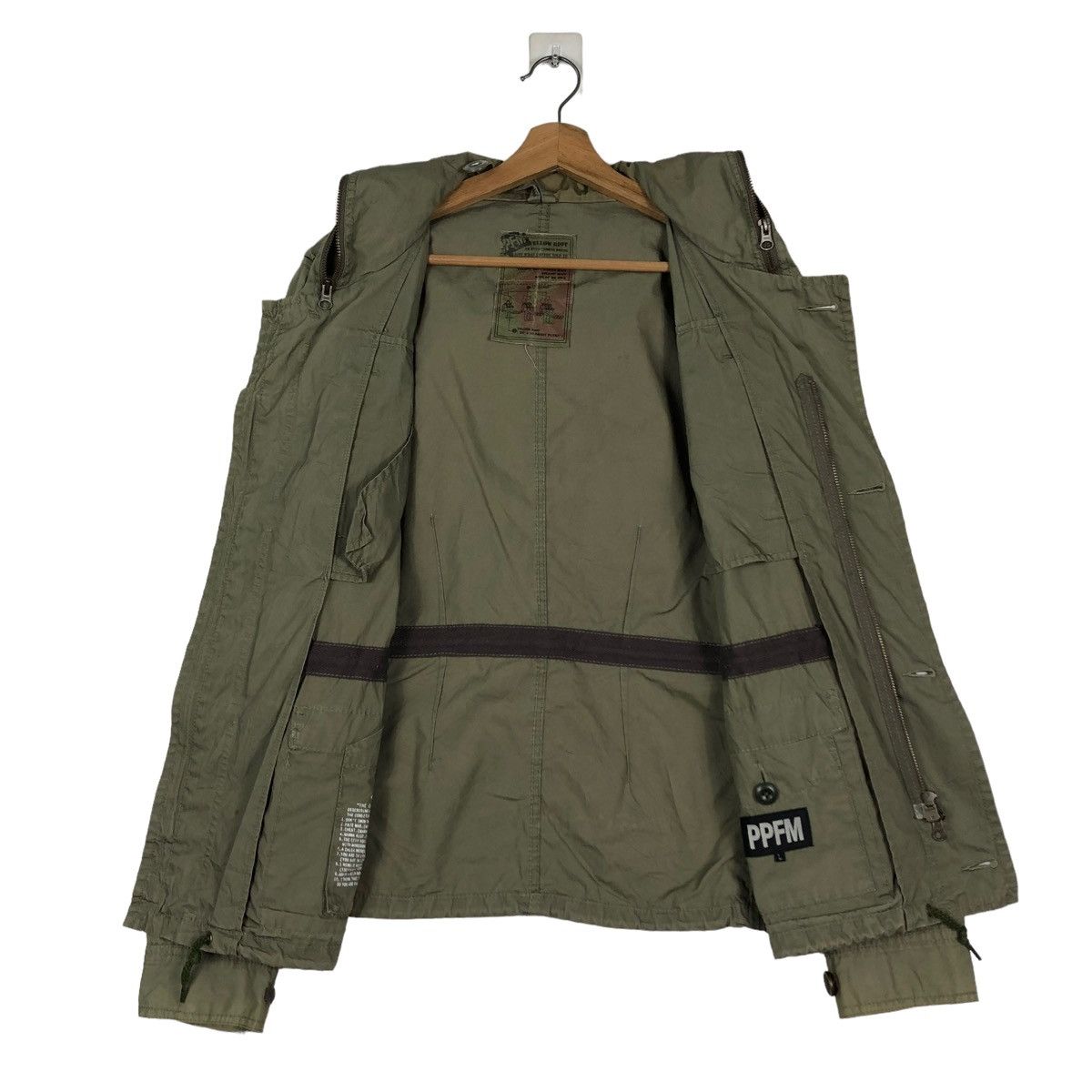 PPFM 🔥CROPPED BONDAGE PARACHUTE BIKER JACKET PPFM JAPAN Size US L / EU 52-54 / 3 - 16 Thumbnail