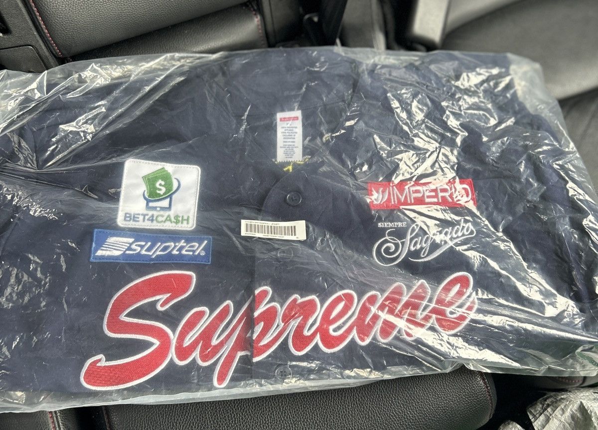 image of Supreme Chosen One Baseball Jersey in Navy, Men's (Size XL)