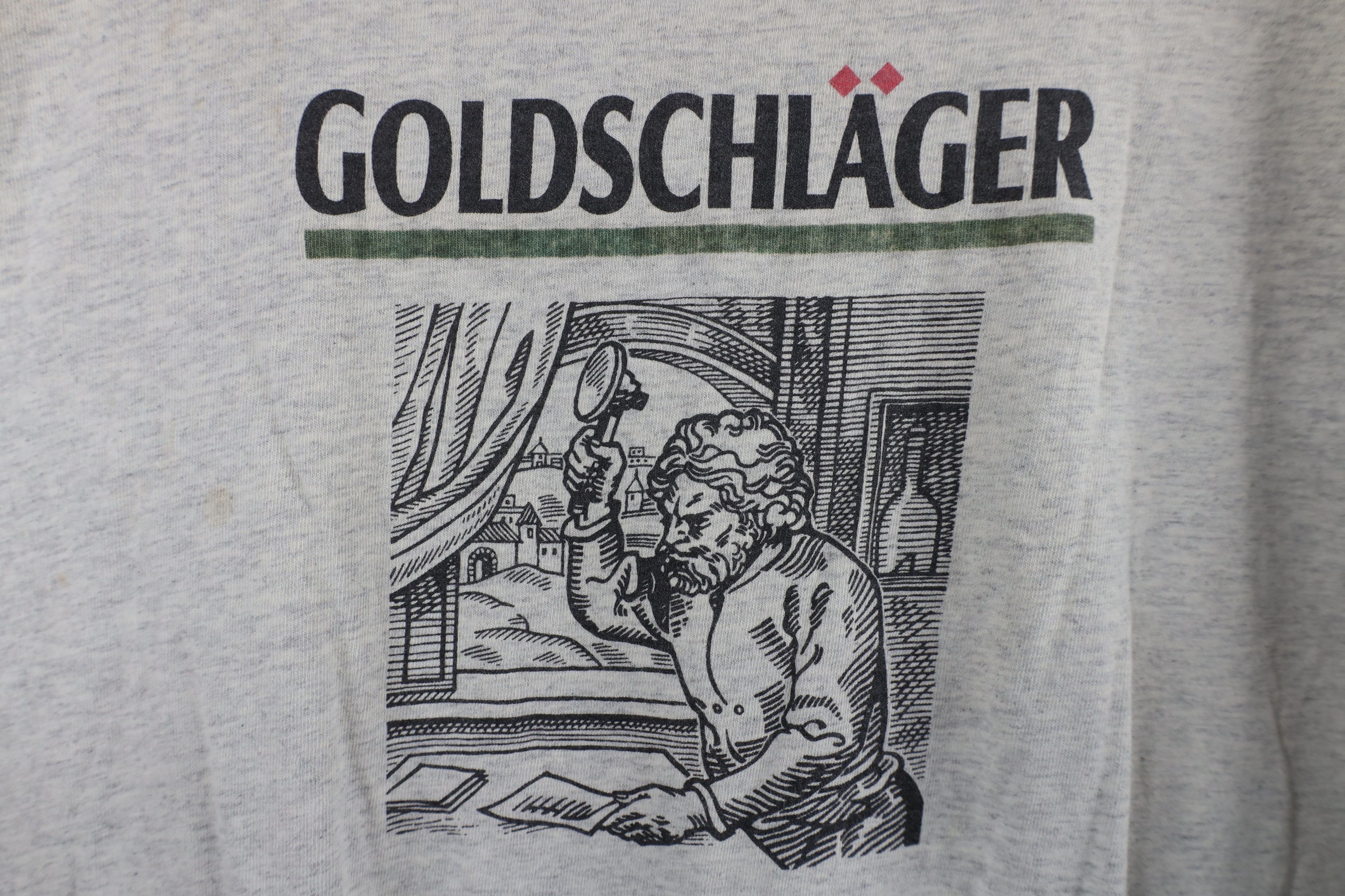 Vintage Vintage 90s Streetwear Spell Out Goldschlager T-Shirt Gray Size US XL / EU 56 / 4 - 11 Thumbnail
