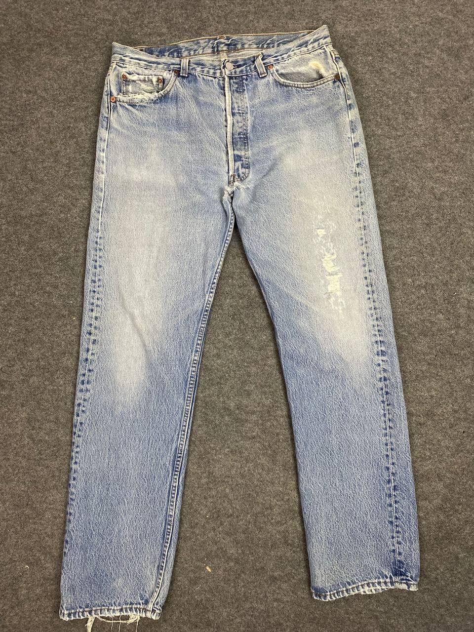 Levi's vintage 80s levis 501 distressed denim nice design Size US 34 / EU 50 - 10 Thumbnail