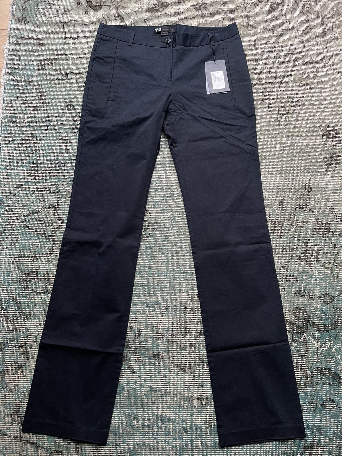 Y-3 Adidas Y-3 Navy Trouser With Three Stripes On The Back Size US 33 - 2 Thumbnail