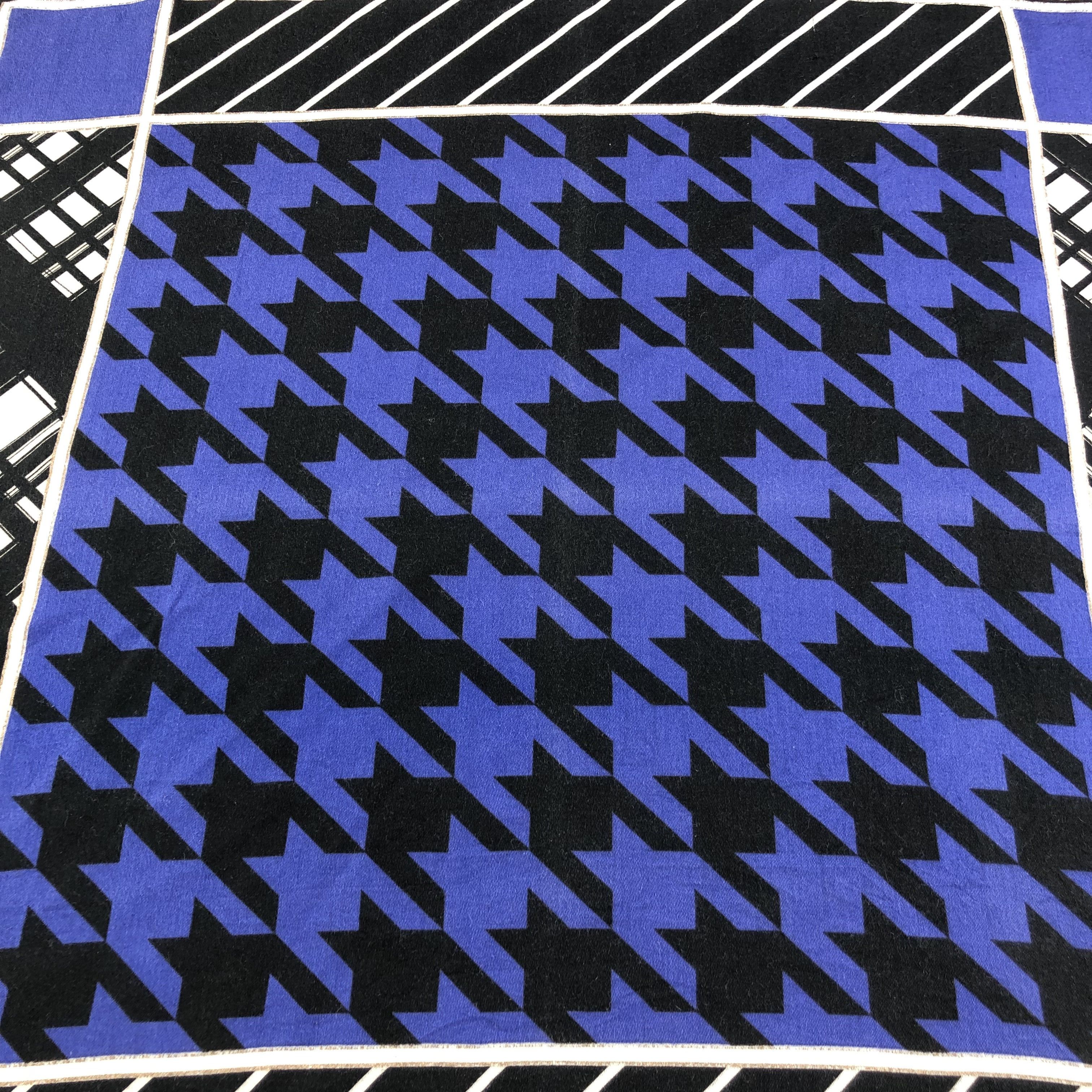 Vintage Pinky&Dianne Houndstooth Handkerchief Bandana H1788 Size ONE SIZE - 4 Thumbnail