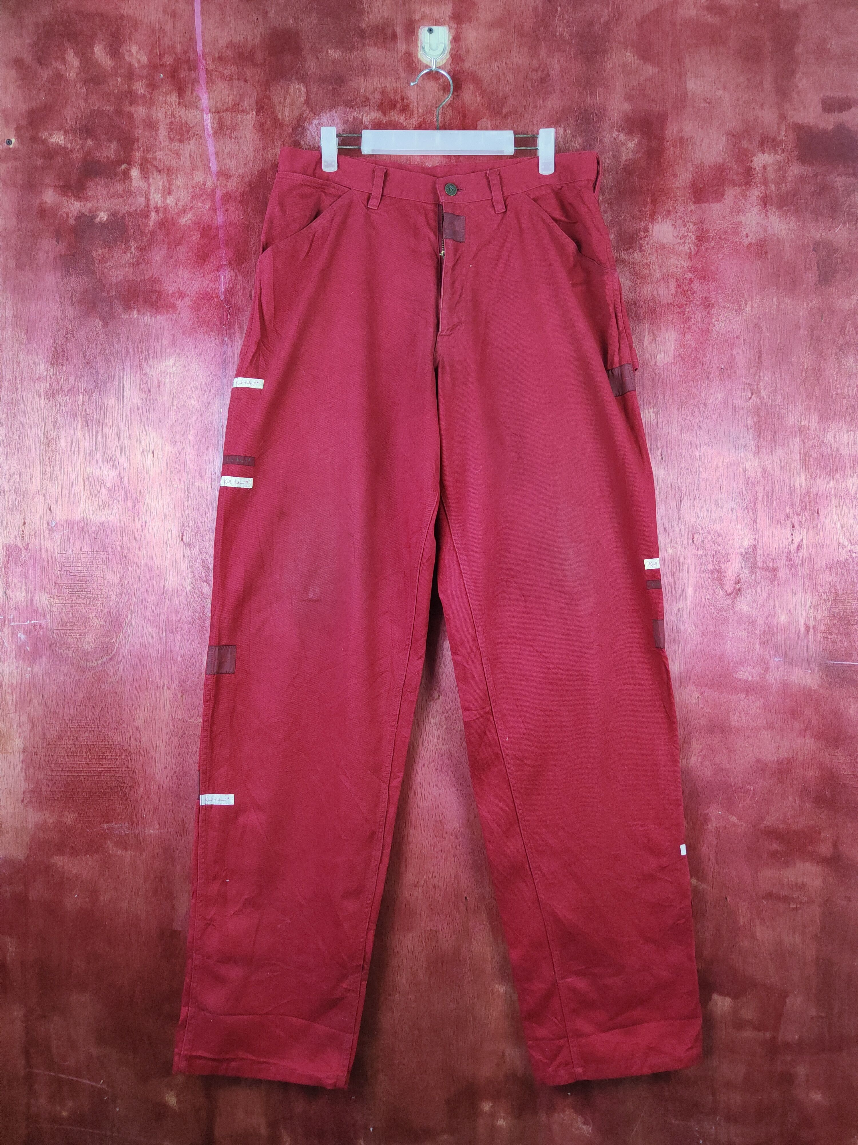Japanese Brand Karl Helmut Red Multipocket Soft Denim #S1323 Size US 34 / EU 50 - 1 Thumbnail