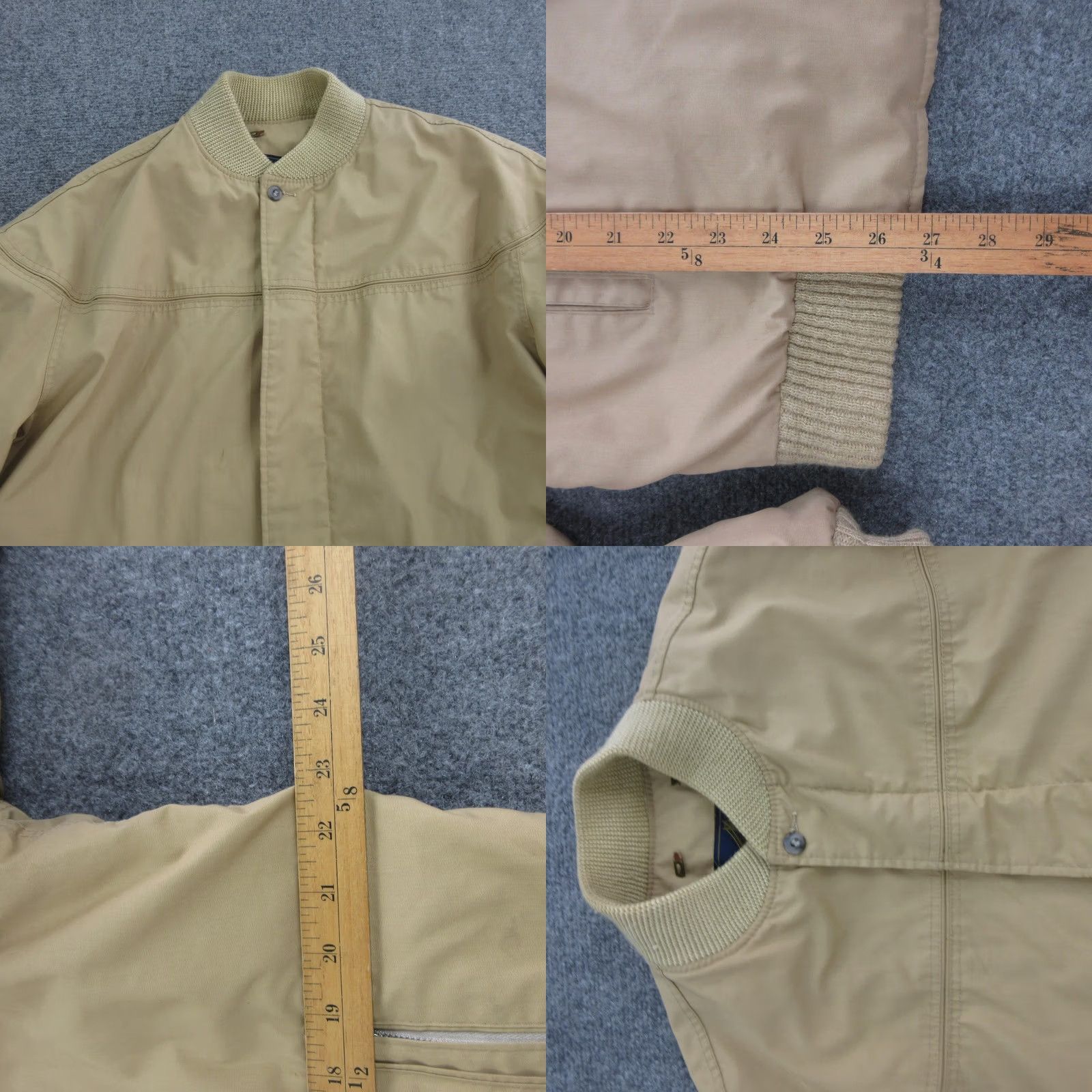Vintage VINTAGE Derby of San Francisco Bomber Jacket Men MT Tan Canvas Short Zip Insulated Pockets Size US M / EU 48-50 / 2 - 8 Thumbnail