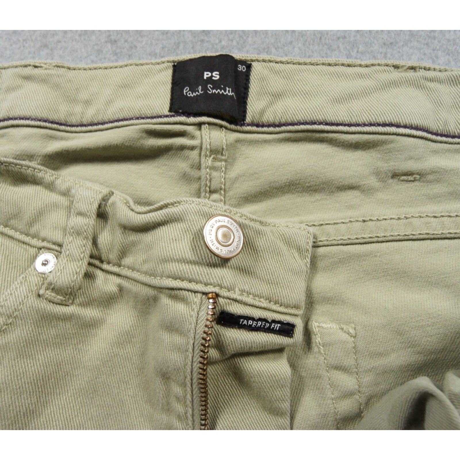 Paul Smith Paul Smith Jeans Mens 30x32 Green Denim Tapered Fit Stretch Casual Adult Pants Size US 30 / EU 46 - 5 Thumbnail