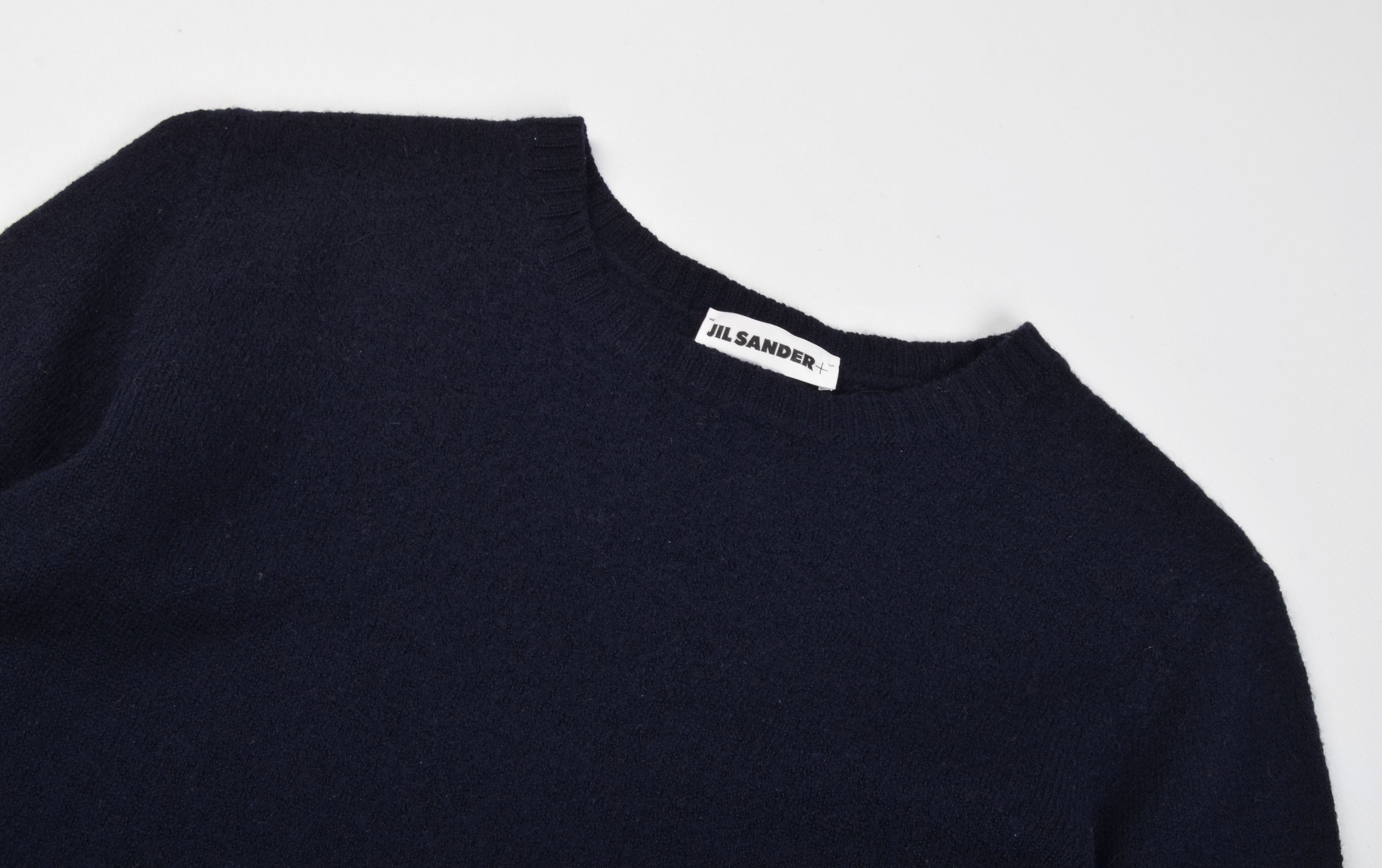 Jil Sander Jil Sander + Navy Wool Crew Neck Long Sleeve Sweater Size XS / US 0-2 / IT 36-38 - 5 Thumbnail