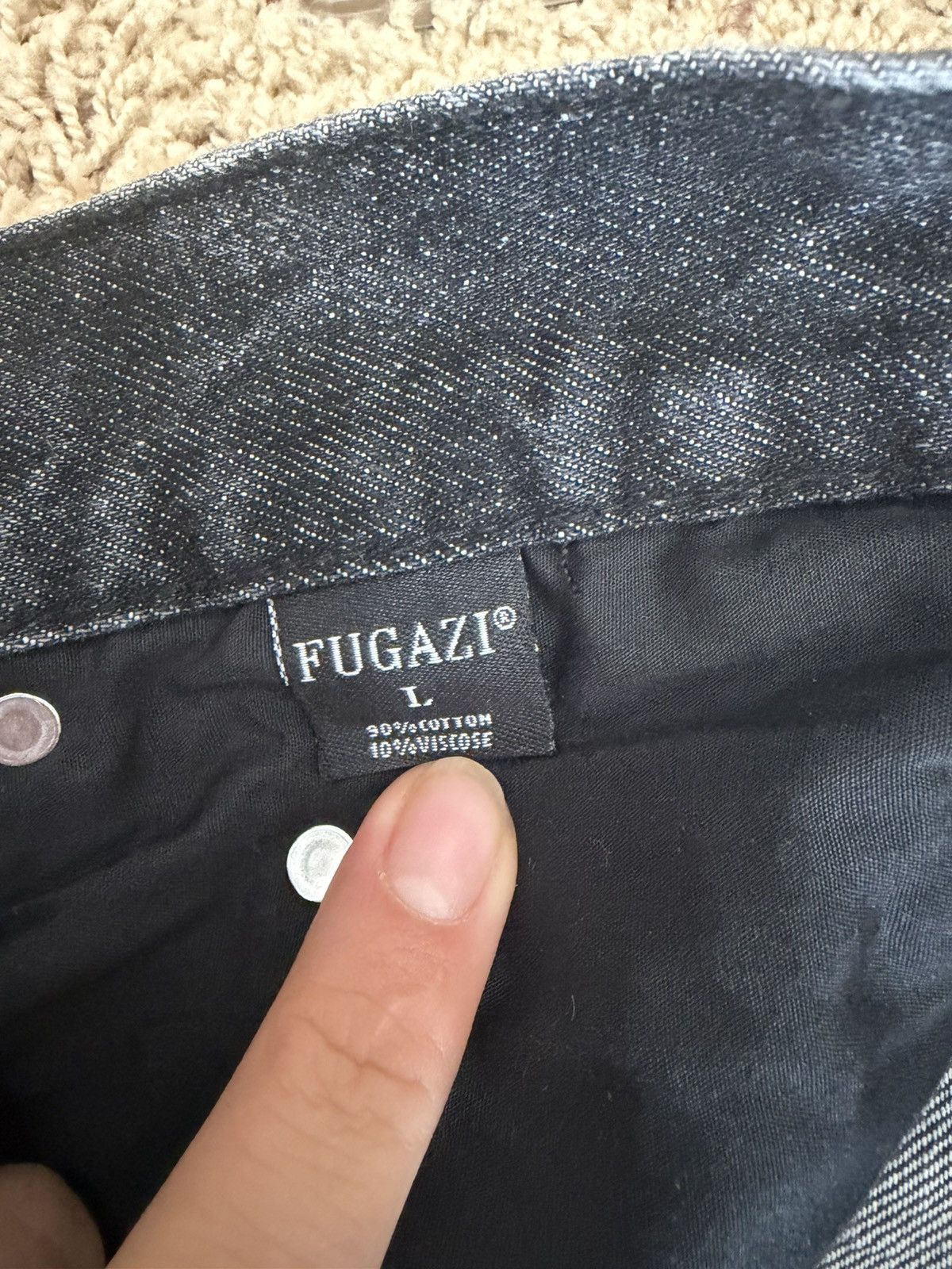 Fugazi Chain splatter jeans washed black Size US 34 / EU 50 - 6 Thumbnail