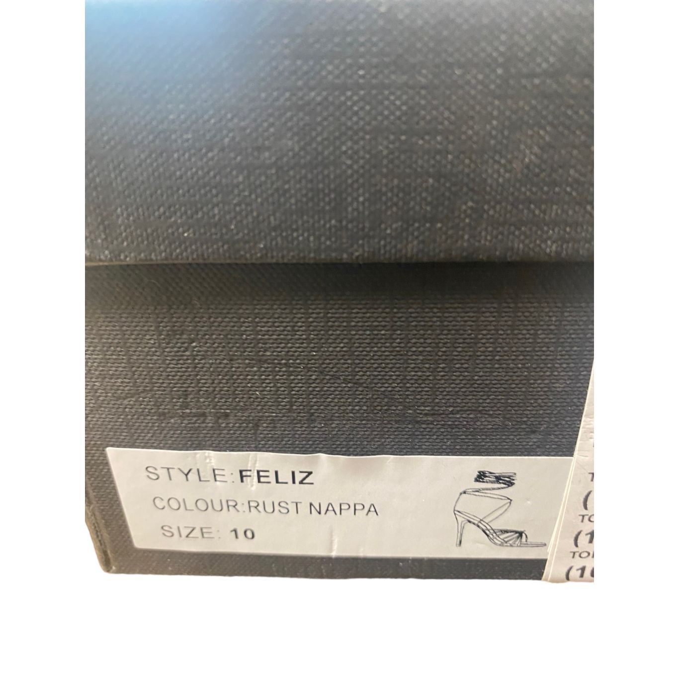 Tony Bianco Feliz Sanda in Rust Nappa Size 10 NIB