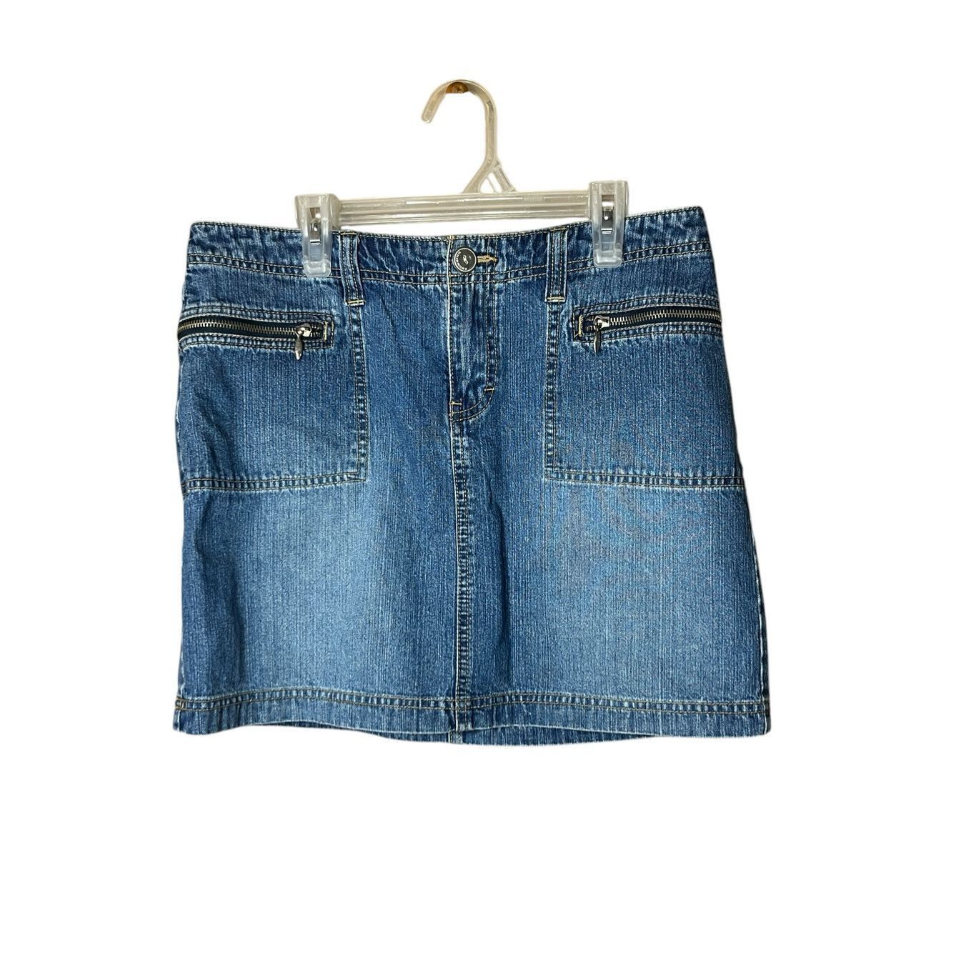 UNIONBAY Vintage Union Bay Y2K Denim Mini Skirt Size 9 Size 33" - 1 Thumbnail