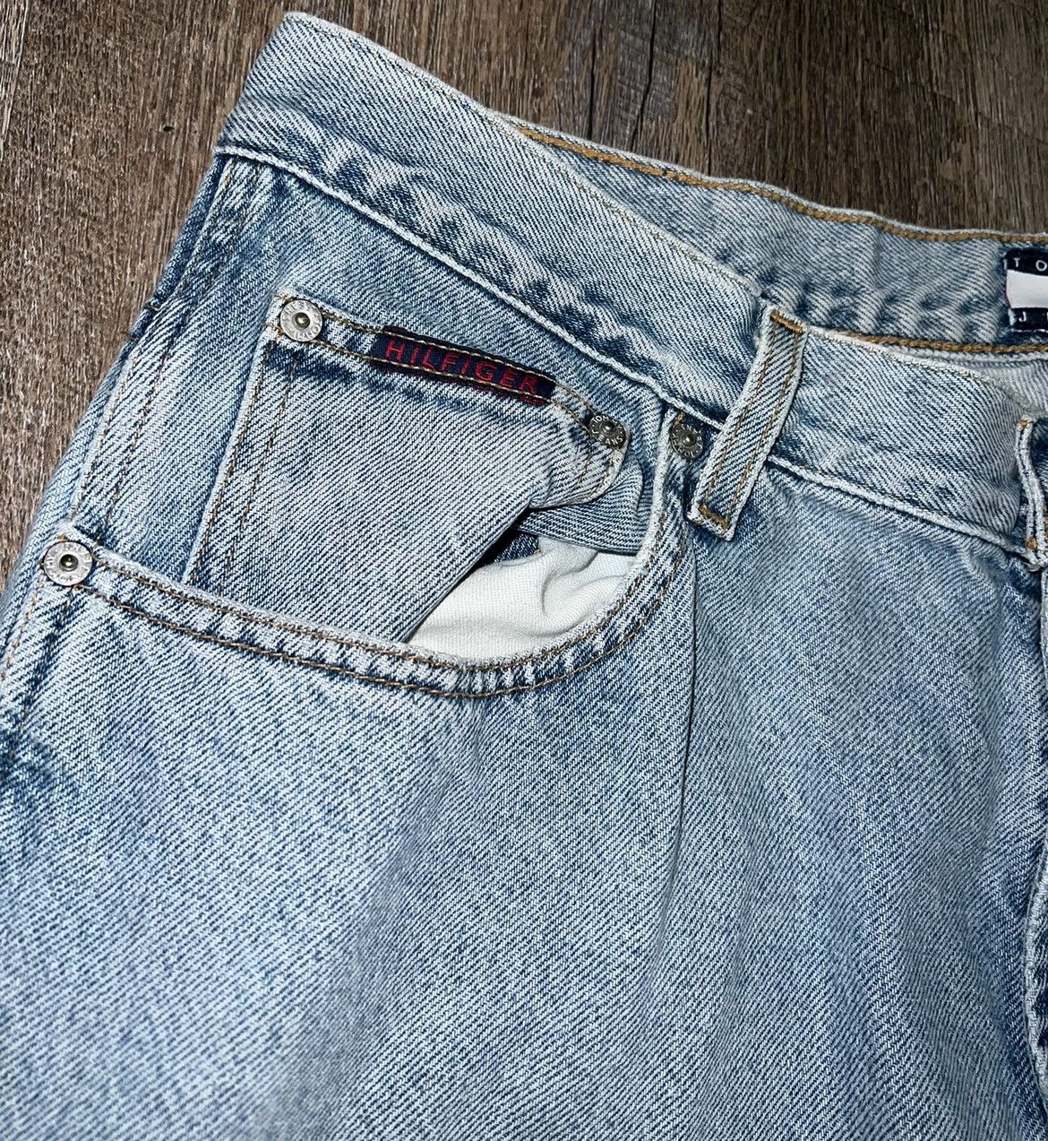 JNCO × Tommy Hilfiger × Vintage Vintage Tommy Hilfiger Baggy Wide Leg Carpenter Jeans siz 36 Size US 36 / EU 52 - 7 Thumbnail