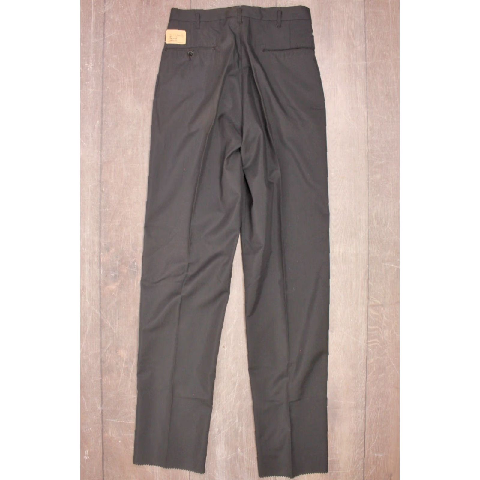 Vintage VINTAGE Men's VTG 1960s NOS Dark Grey Tapered Drop Loop Pants 31x38 60s Trousers Mens Size US 31 - 3 Thumbnail