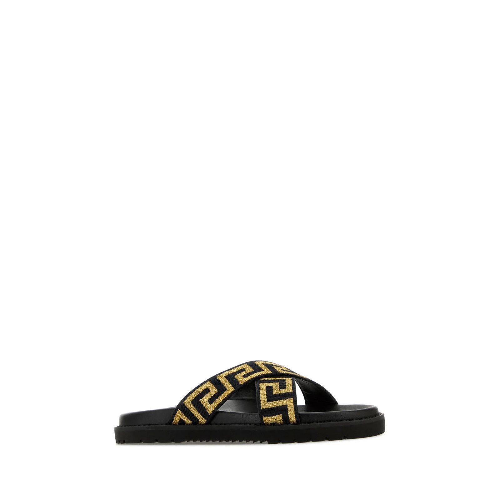 Versace VERSACE Greca Men's Black Slide Sandals New & Authentic (Men Size US 9.5 / EU 42-43 - 4 Thumbnail