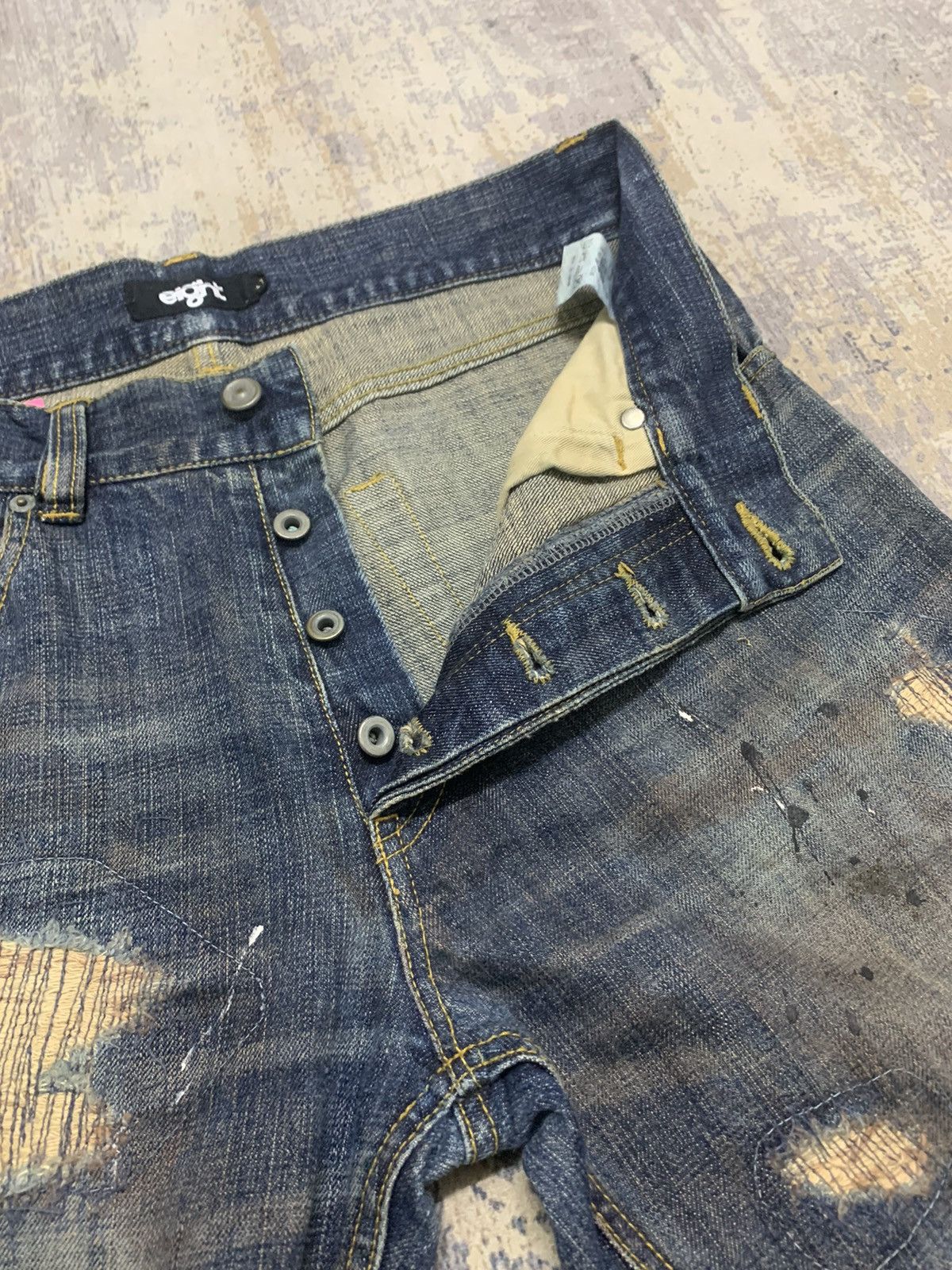 Hysteric Glamour Japanese Brand Eight Patchwork Kapital Style Denim Size US 33 - 8 Thumbnail