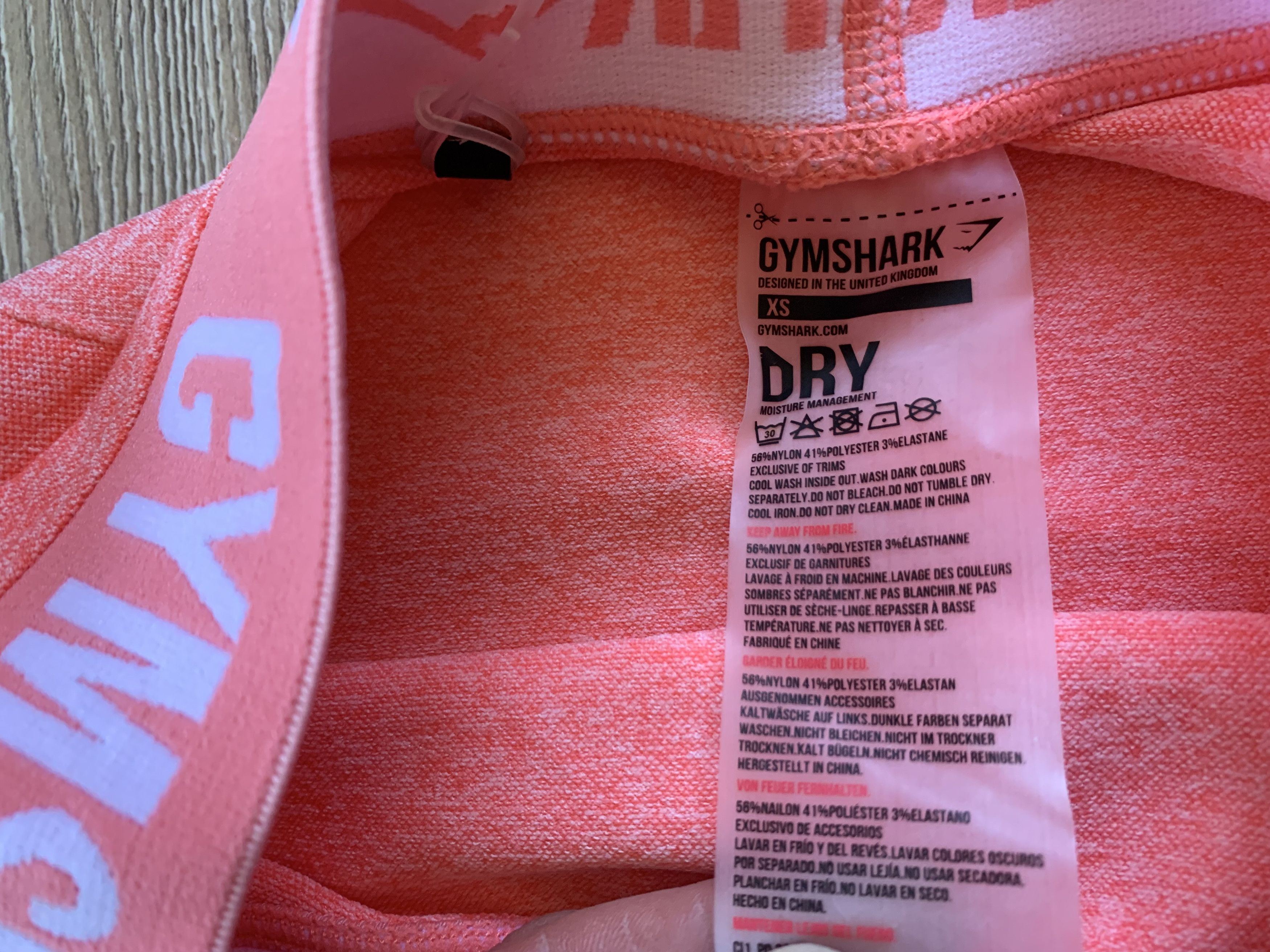 Gymshark New Gymshark Flex Gym Peach Coral Leggings V3 Size 27" / US 4 / IT 40 - 5 Thumbnail