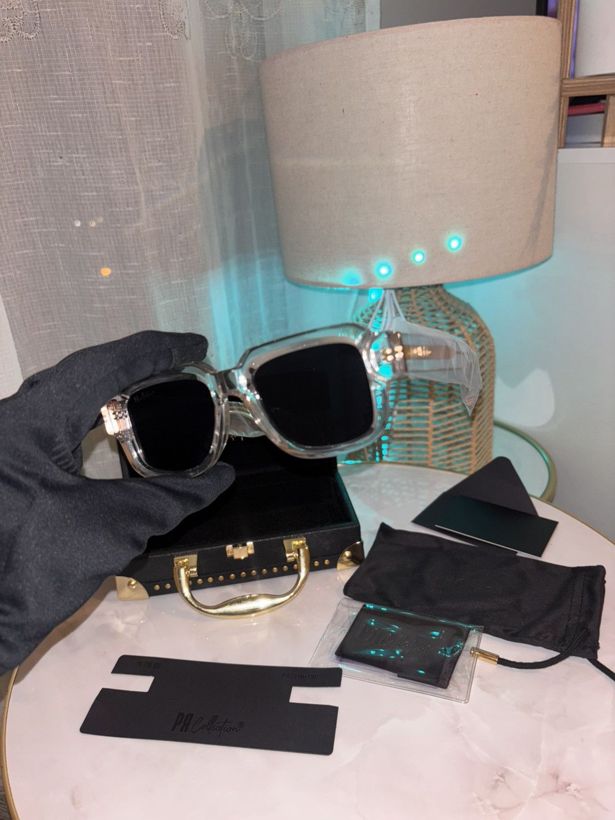 Other PR Collection Sunglasses – PR TYO XII – Transparent/Gold Size ONE SIZE - 7 Thumbnail