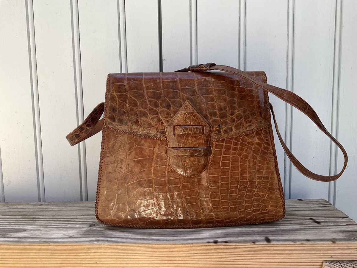 Vintage Vintage crocodile leather bag Size ONE SIZE - 6 Thumbnail