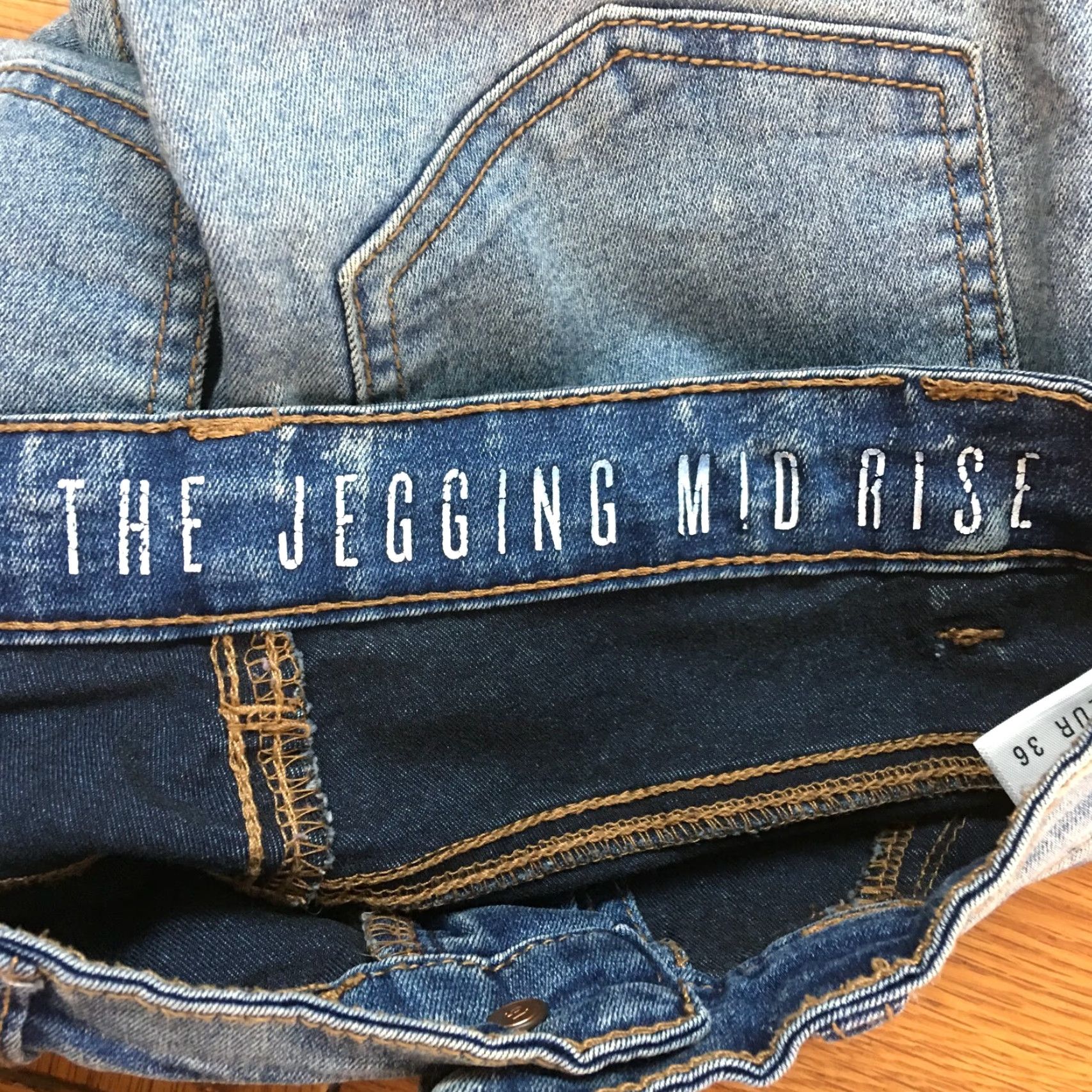 Denime The Jegging Mid Rise Womens Regular Fit Casual Blue Denim Stretch Jeans Size 4 Size 27" / US 4 / IT 40 - 5 Thumbnail