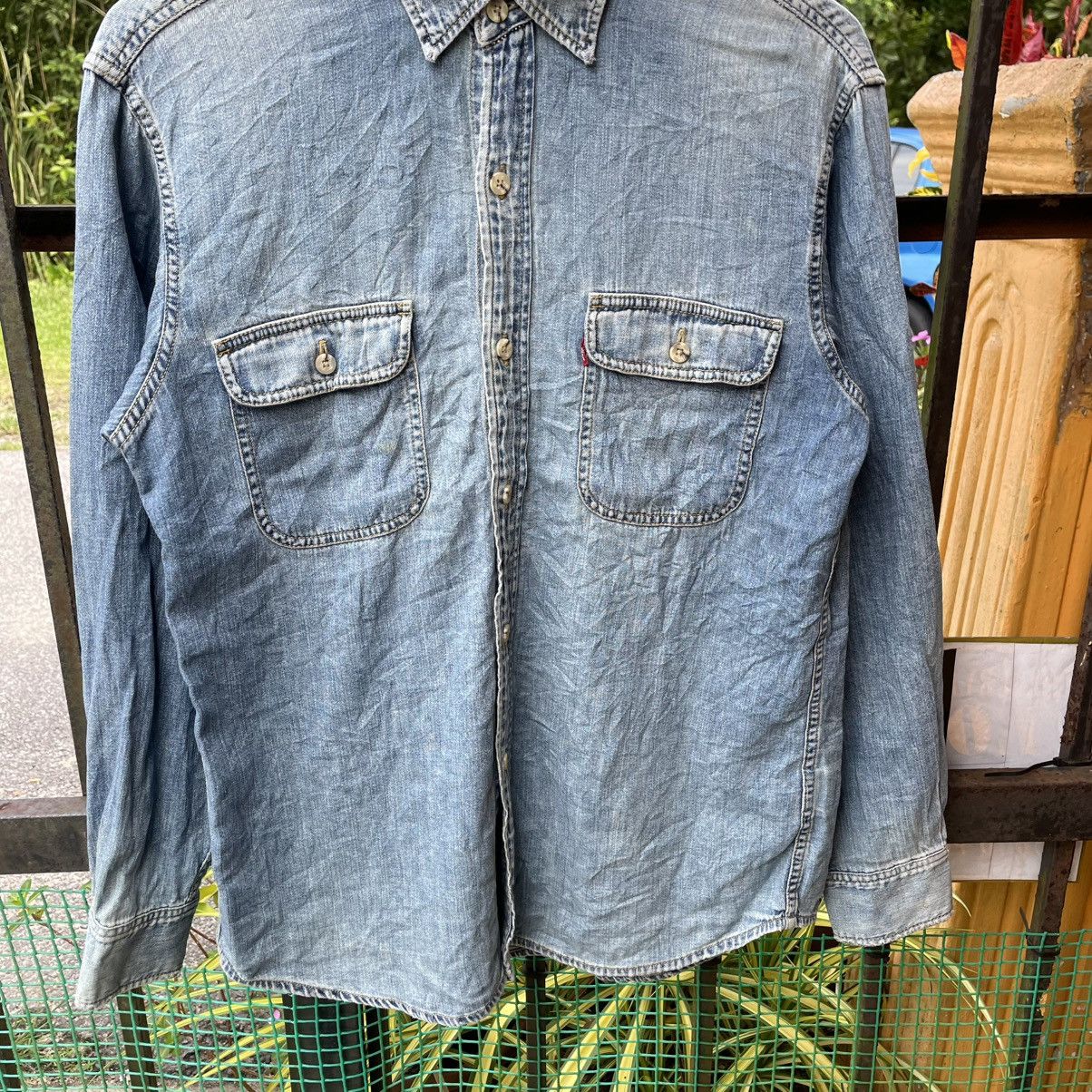 Levi's Vintage Clothing 🔥Vtg Levis Stoned Washed Double Pocket Women Buttons Shirts Size M / US 6-8 / IT 42-44 - 5 Thumbnail
