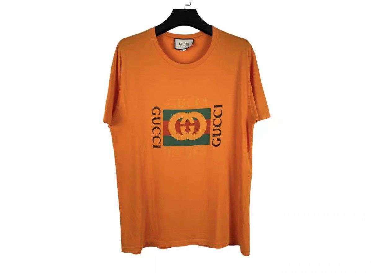Gucci Gucci Classic Belt Pattern Distressed Short Sleeve J31 Size US L / EU 52-54 / 3 - 1 Thumbnail