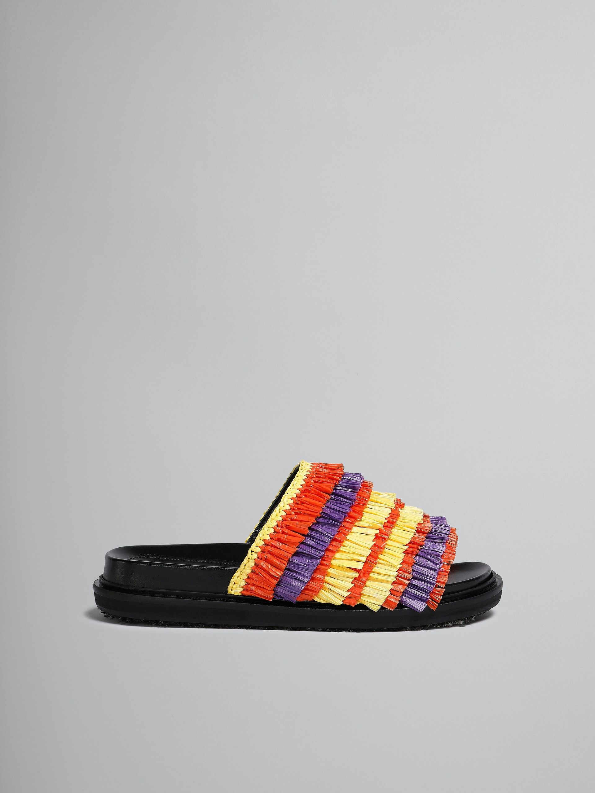o1w1db10524 Fringe Slide Sandal in Multicolor