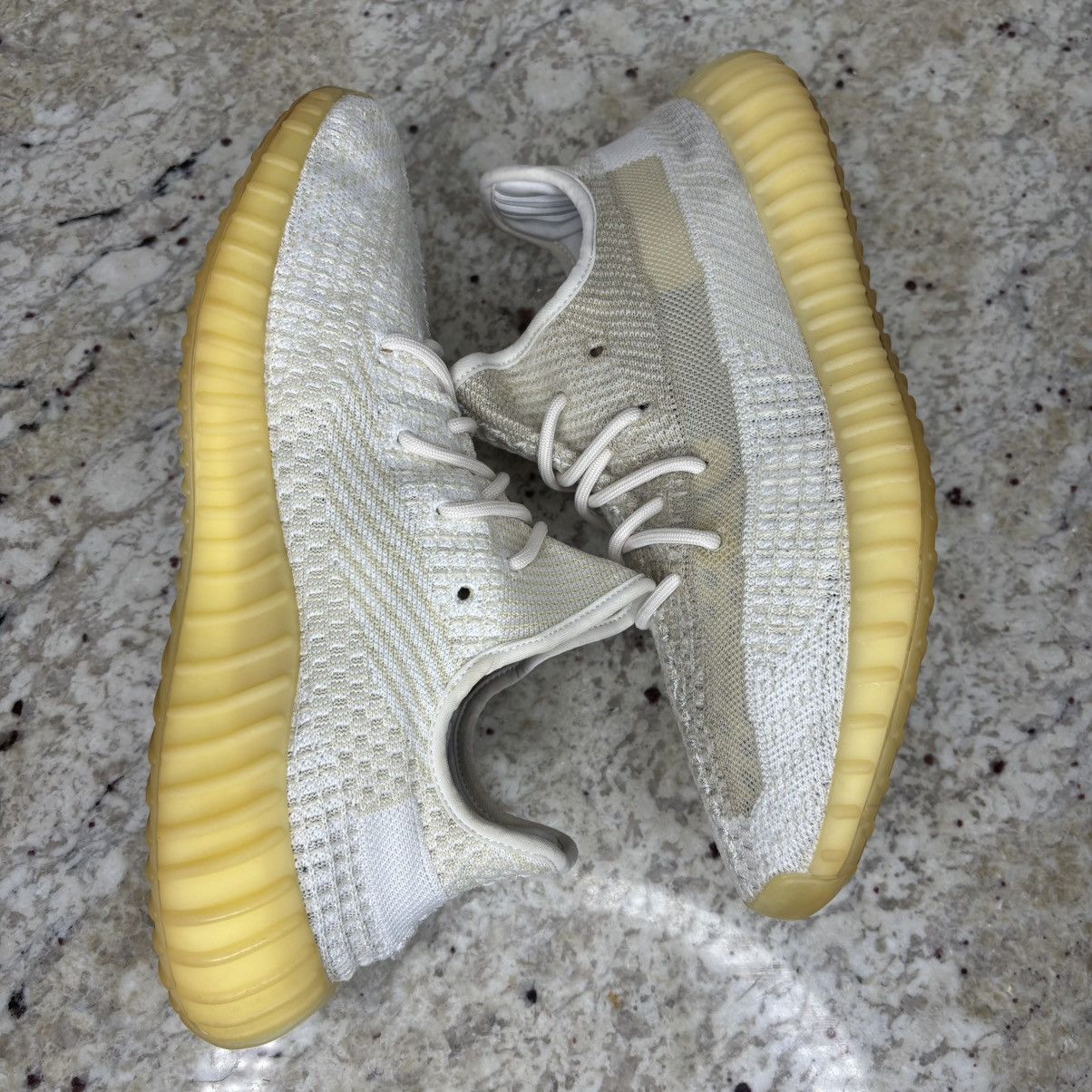 Adidas × Kanye West Size 12-Adidas Yeezy Boost 350 V2 Natural WORN NO BOX Size US 12 / EU 45 - 12 Thumbnail